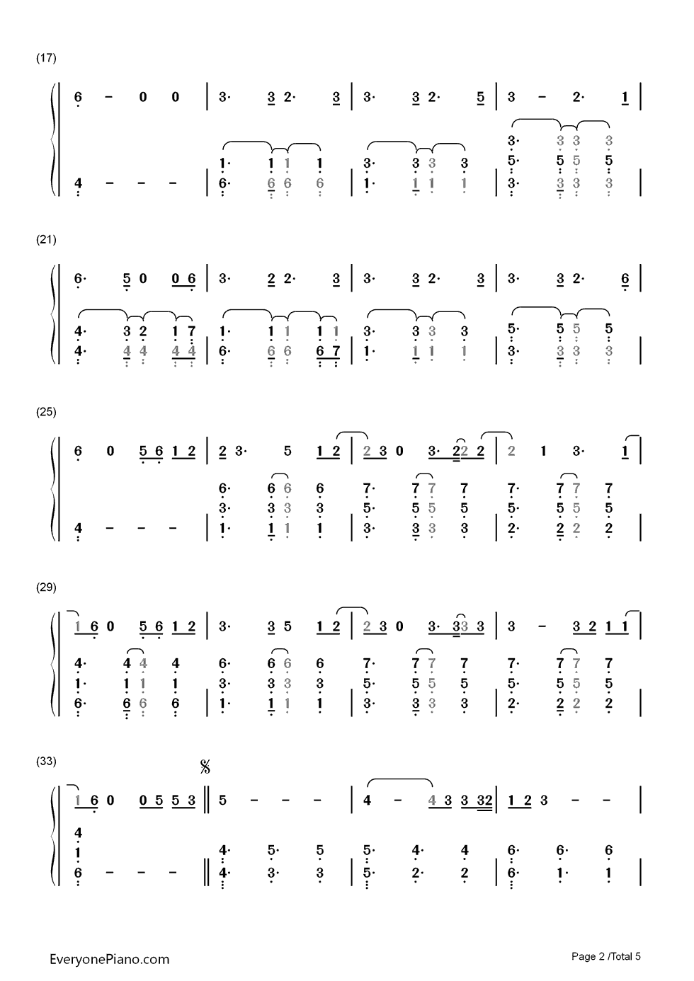 Love in the Dark钢琴简谱-数字双手-Adele2