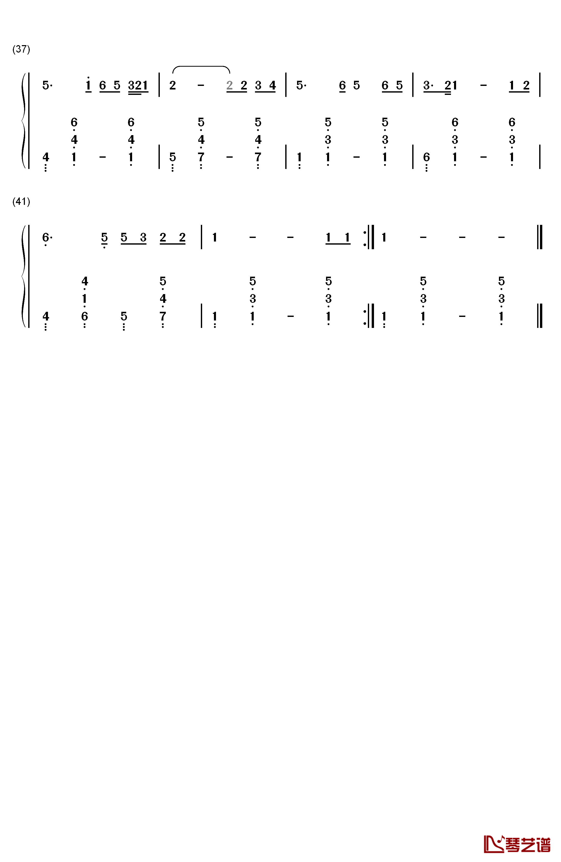 偏偏喜欢你钢琴简谱-数字双手-陈百强3