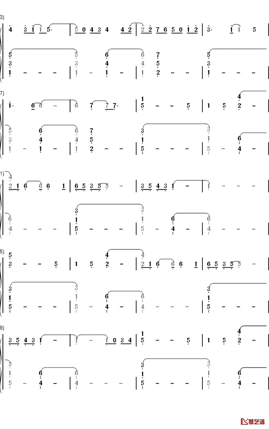 Carry On钢琴简谱-数字双手-Fun.8