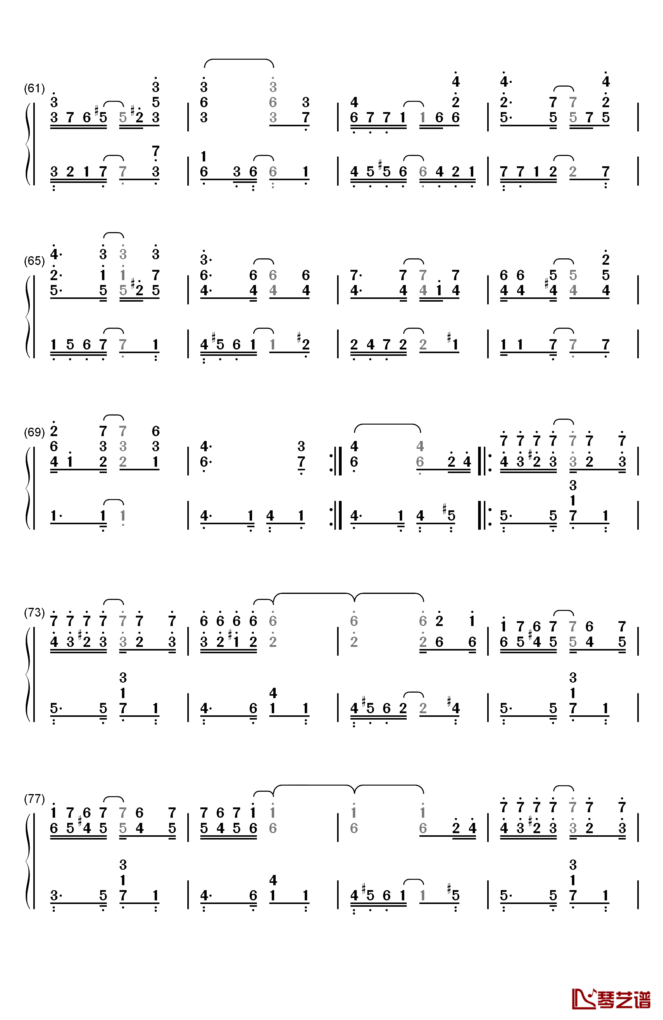 Solace钢琴简谱-数字双手-Scott Joplin4