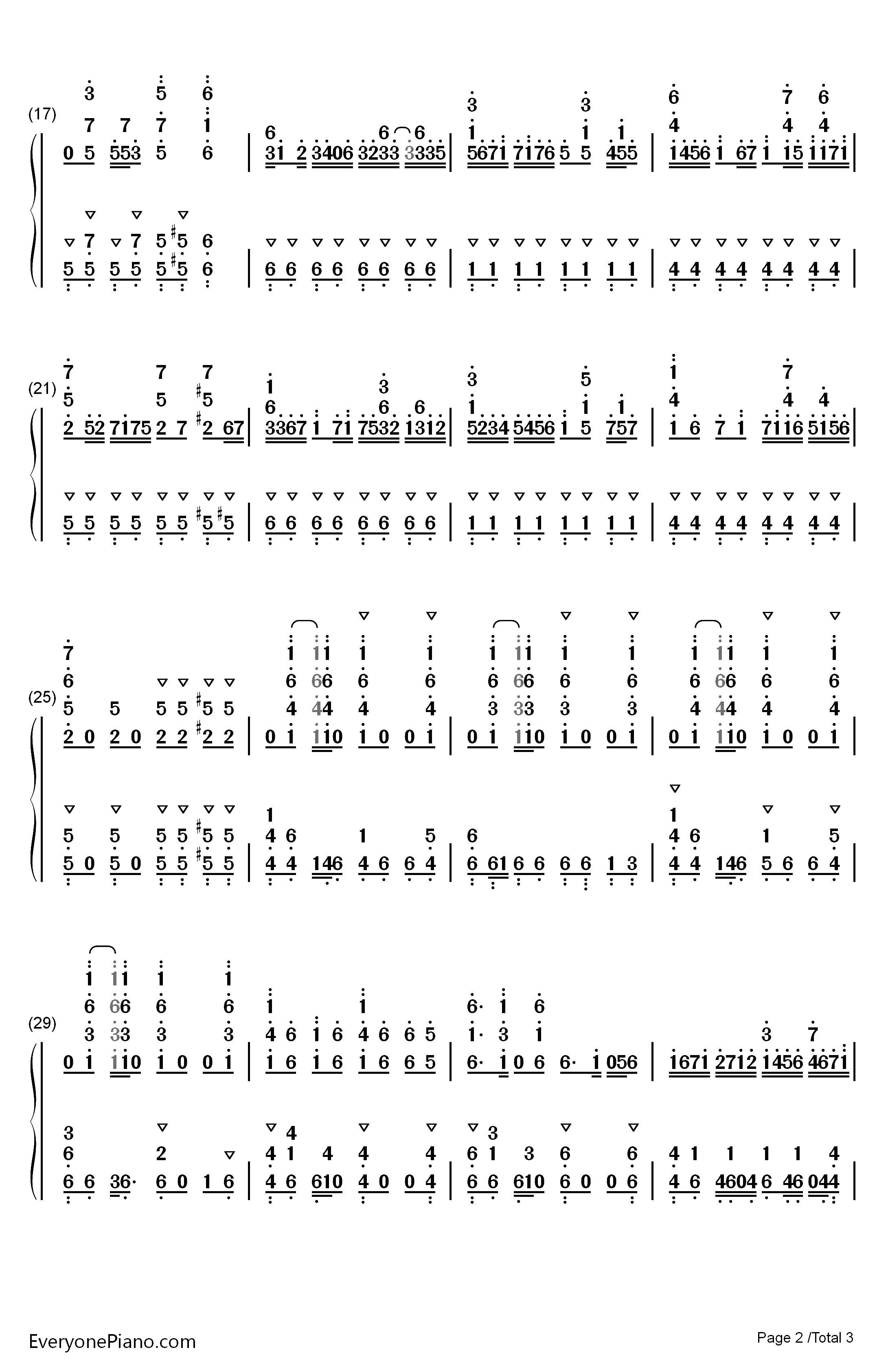 お願いマッスル钢琴简谱-数字双手-ファイルーズあい 石川界人2