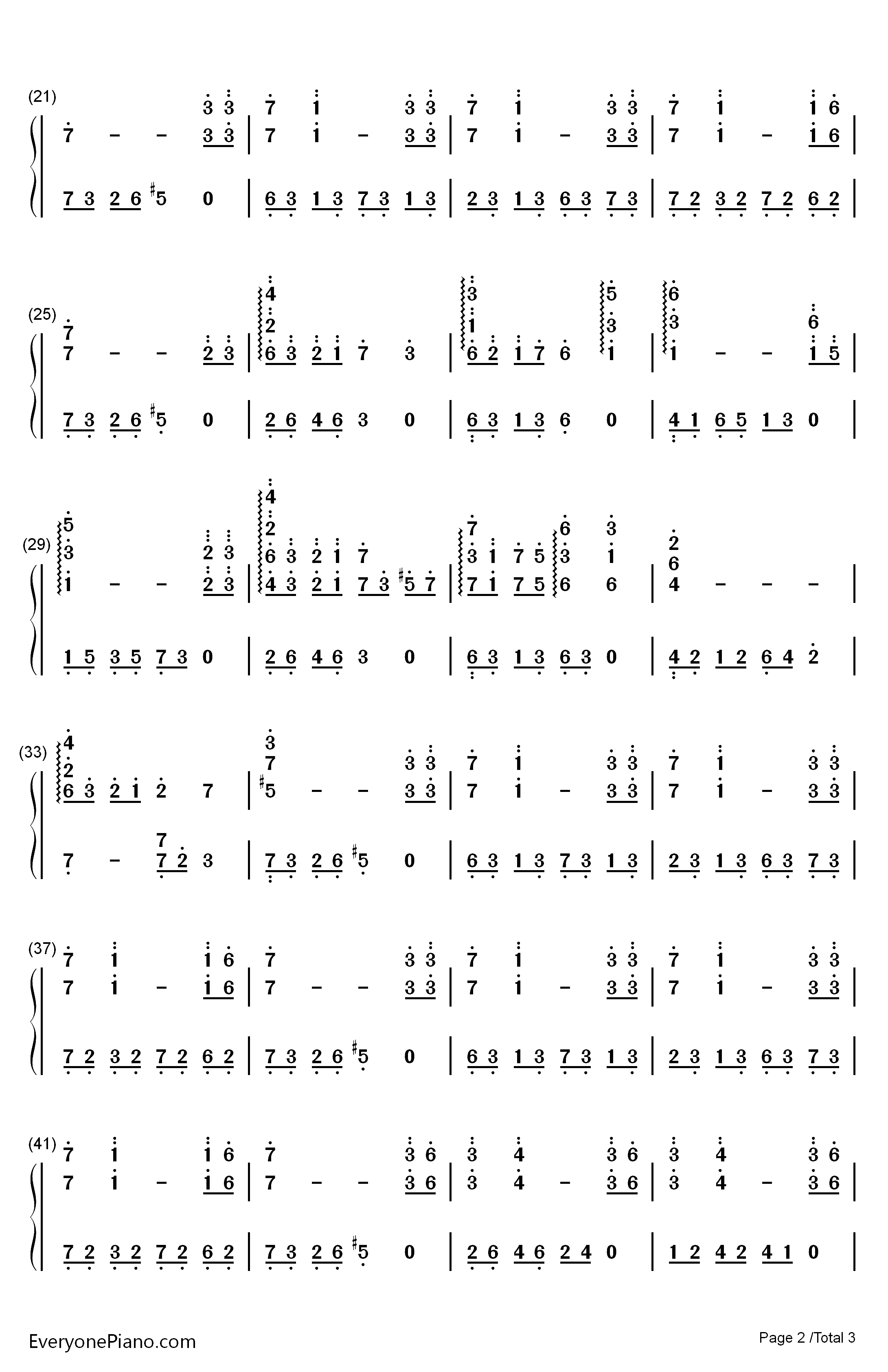 Princess Of The Moon钢琴简谱-数字双手-班得瑞2