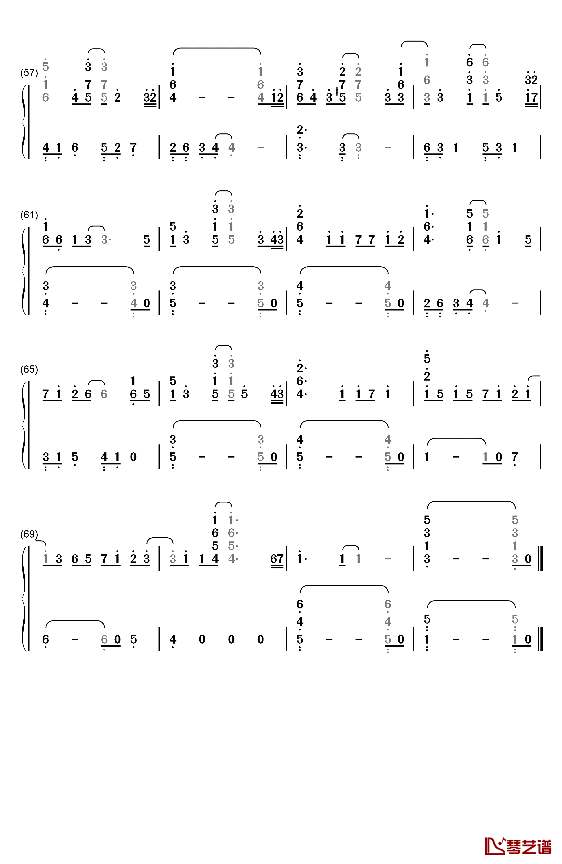 Valentine钢琴简谱-数字双手-Jim Brickman Martina McBride4