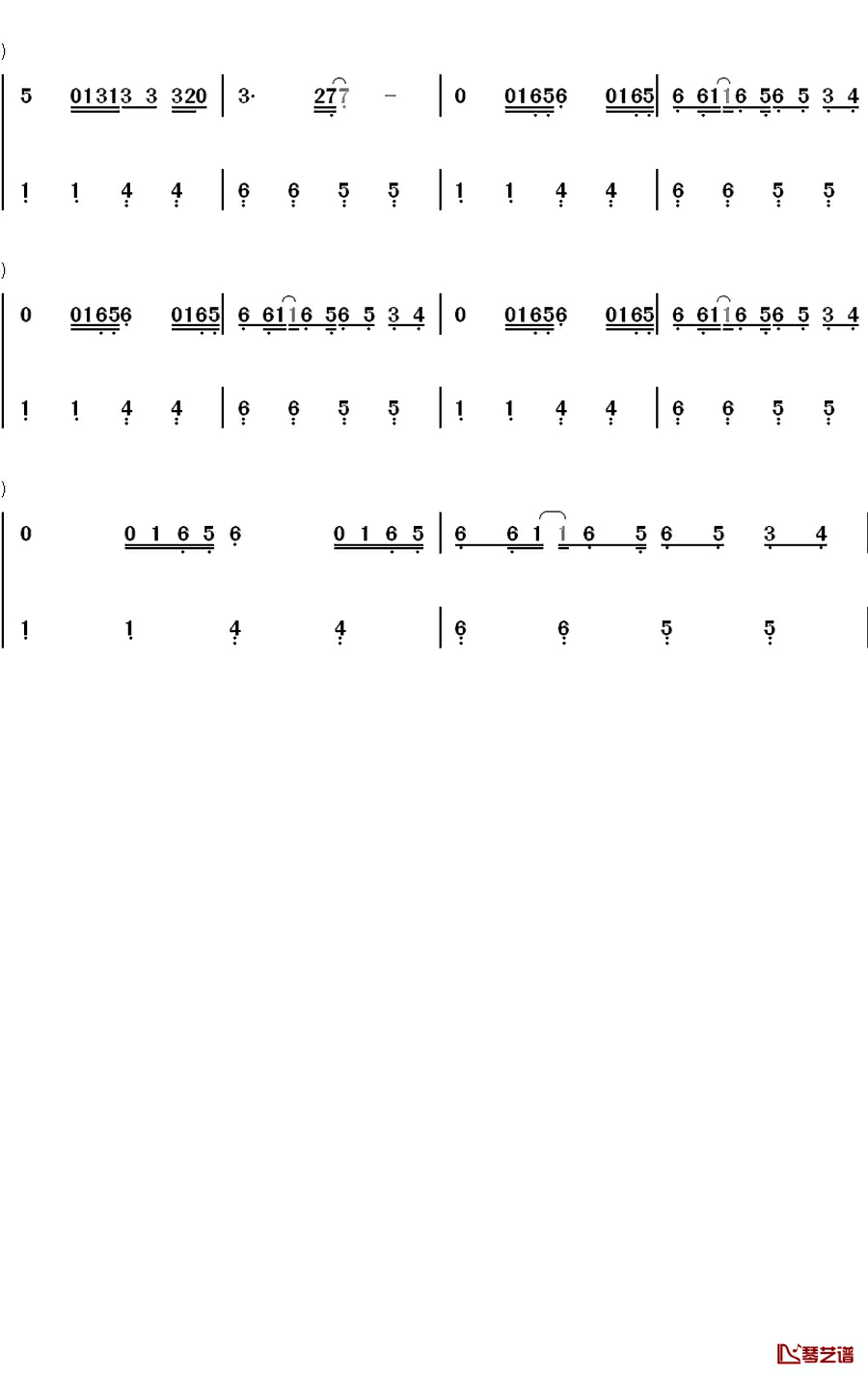 Perfume钢琴简谱-数字双手-Britney Spears4