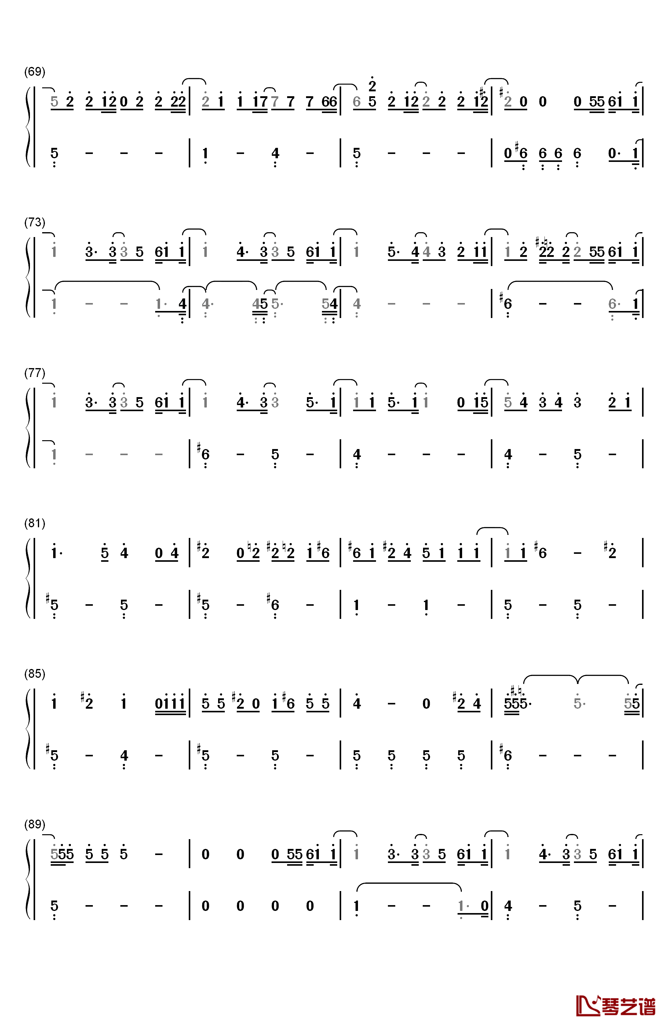 世界はあなたに笑いかけている钢琴简谱-数字双手-Little Glee Monster4