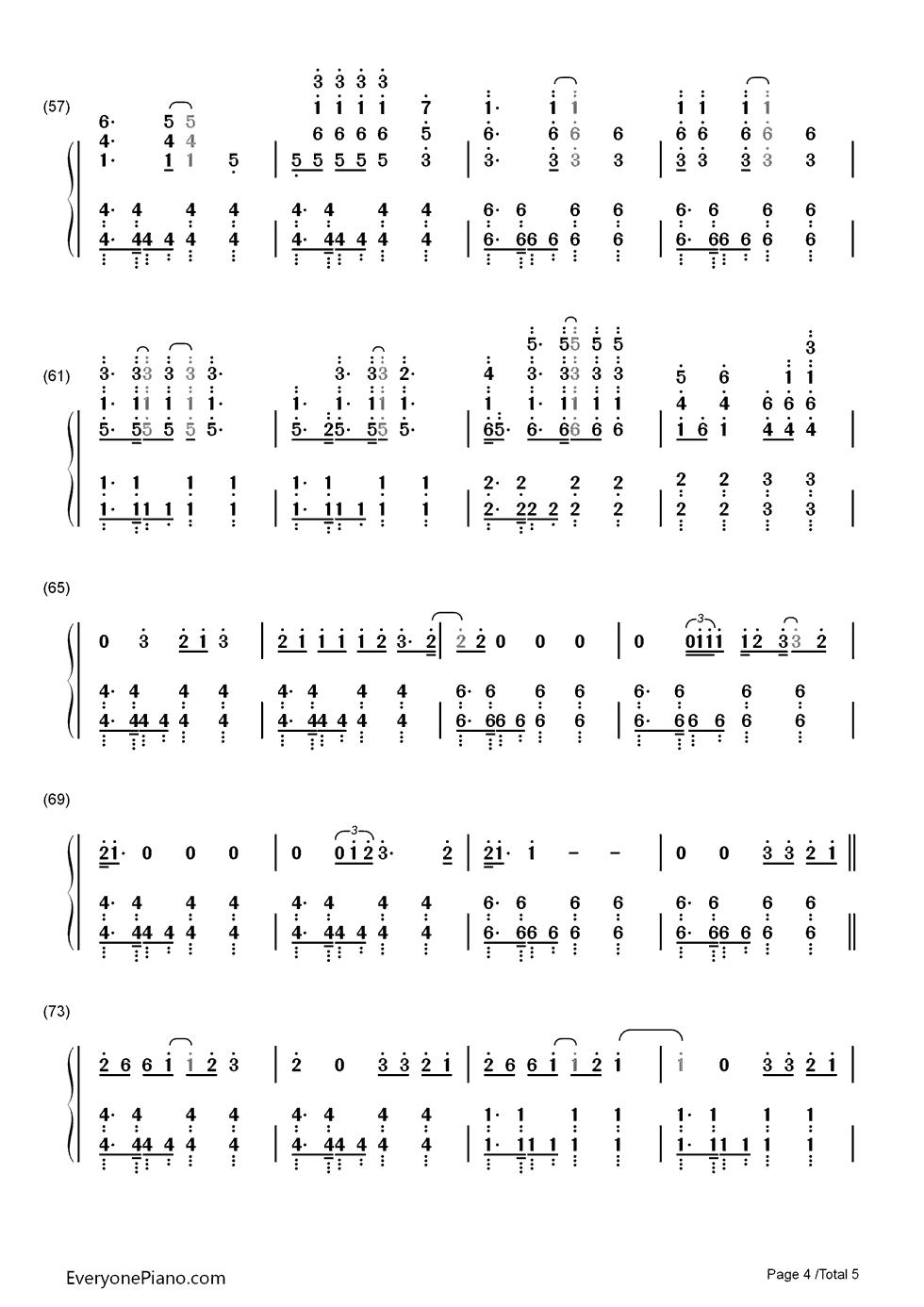 Believe钢琴简谱-数字双手-Mumford & Sons4