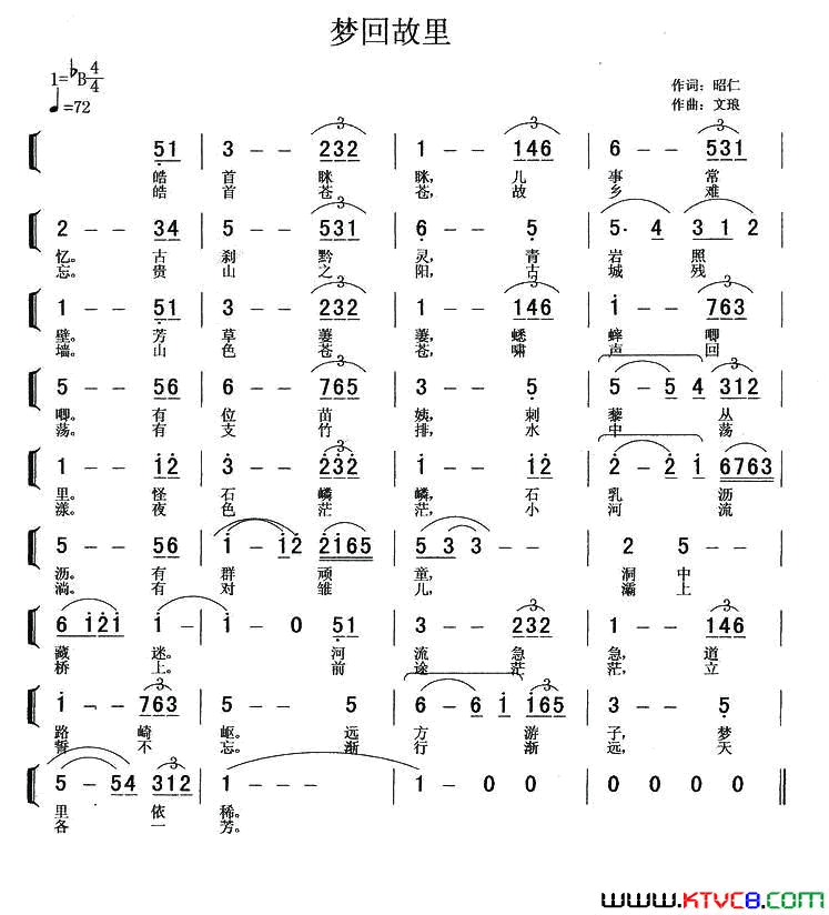 梦回故里钢琅琴伴奏谱+简谱简谱1
