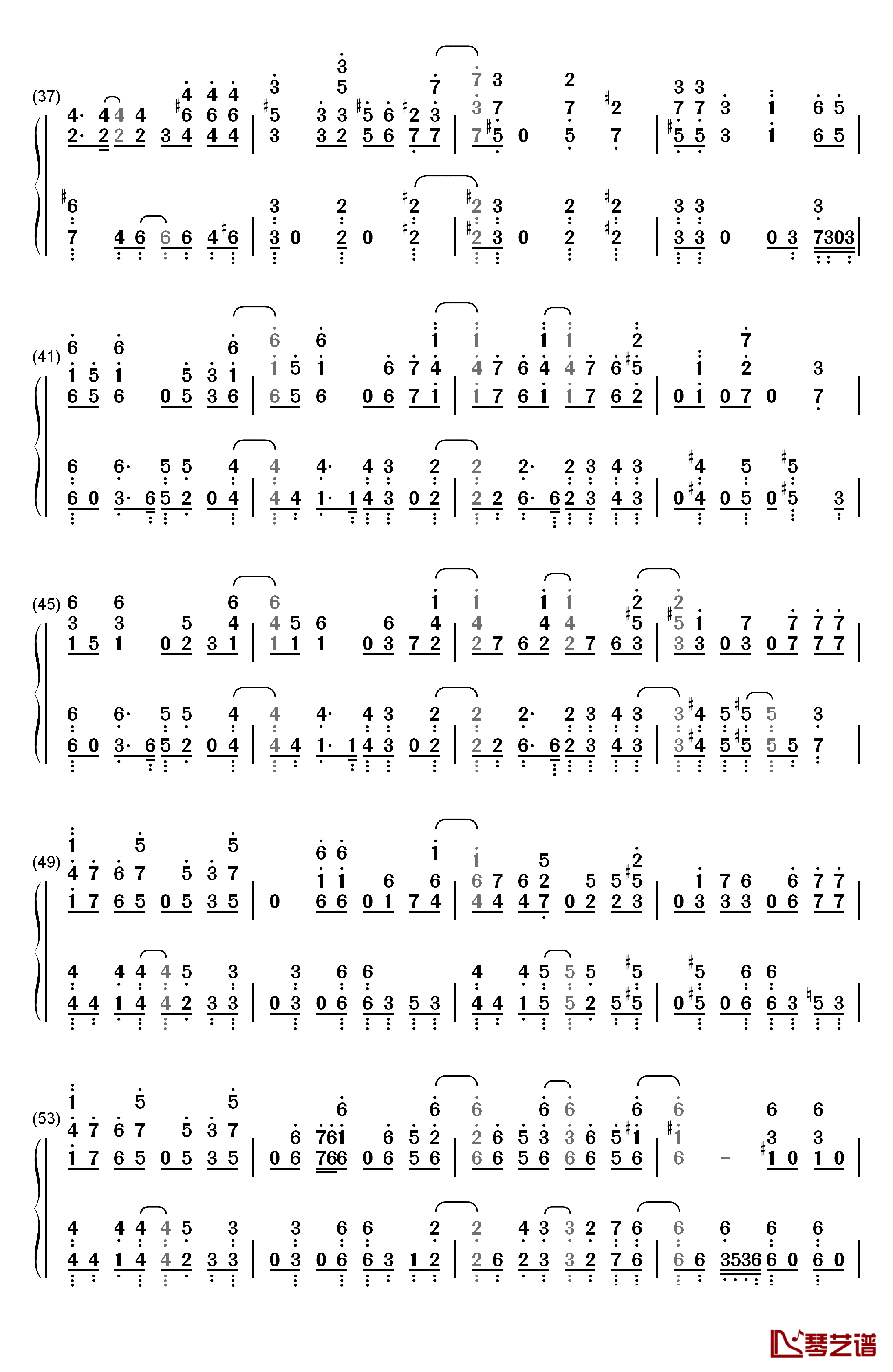 ラブドラマティックfeat伊原六花钢琴简谱-数字双手-铃木雅之3