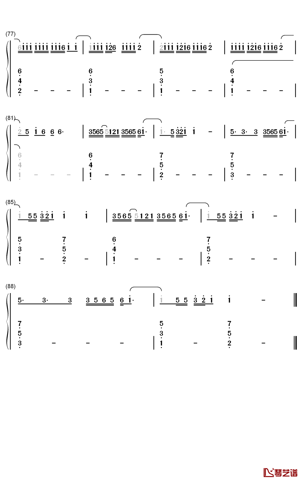 More and More钢琴简谱-数字双手-TWICE5