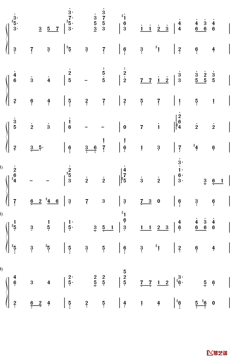 ゆめ みつけた钢琴简谱-数字双手-林原めぐみ 林原惠 　こおろぎさとみ　兴梠里美5