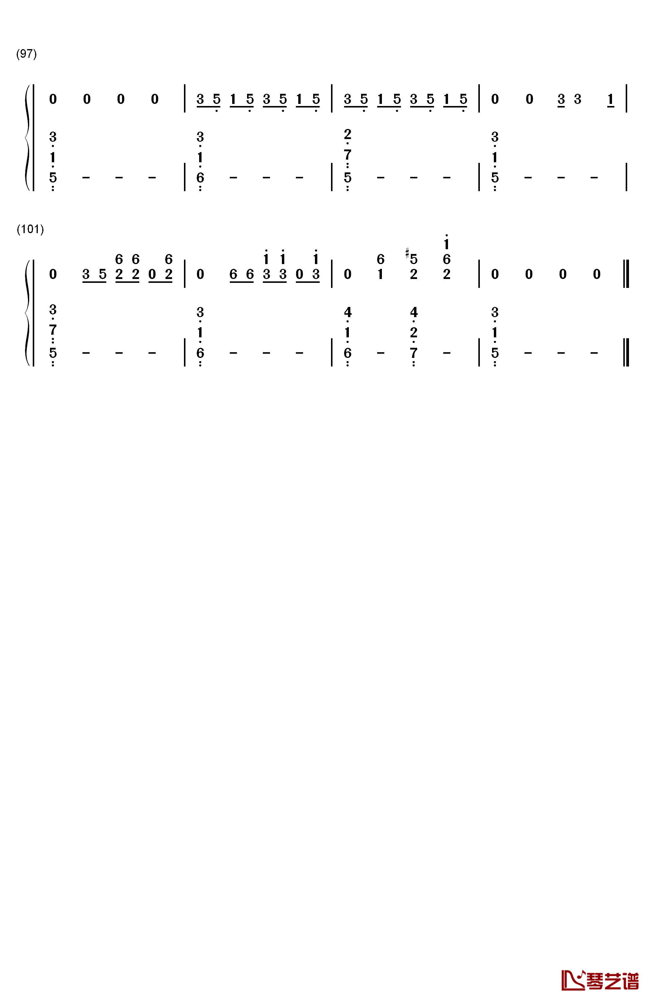Only One钢琴简谱-数字双手-Kanye West6