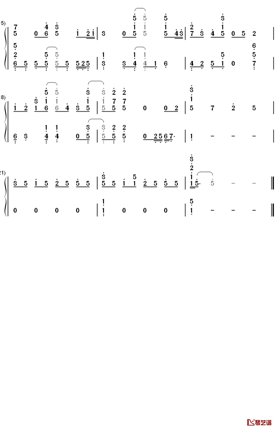 樱花花瓣（桜の花びらたち）钢琴简谱-数字双手-AKB488