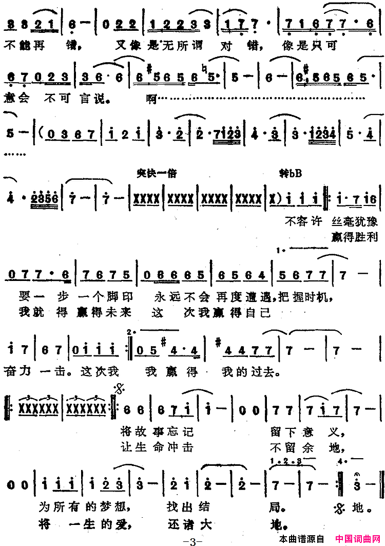 苏芮演唱金曲：尘缘简谱-苏芮演唱-陈克华/曹俊鸿词曲1