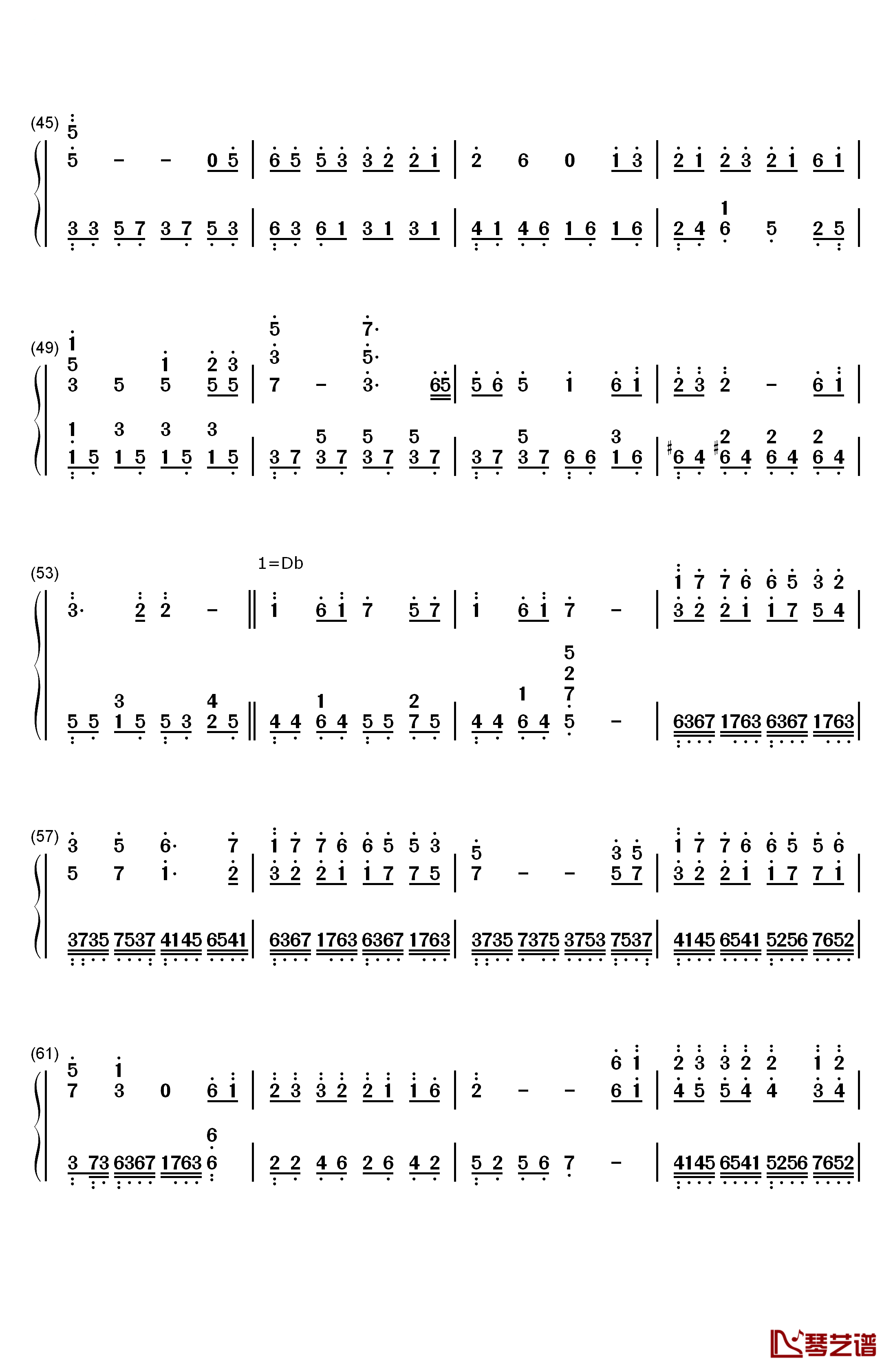 Colors of the Wind钢琴简谱-数字双手-Vanessa Williams　 凡妮莎·威廉斯3