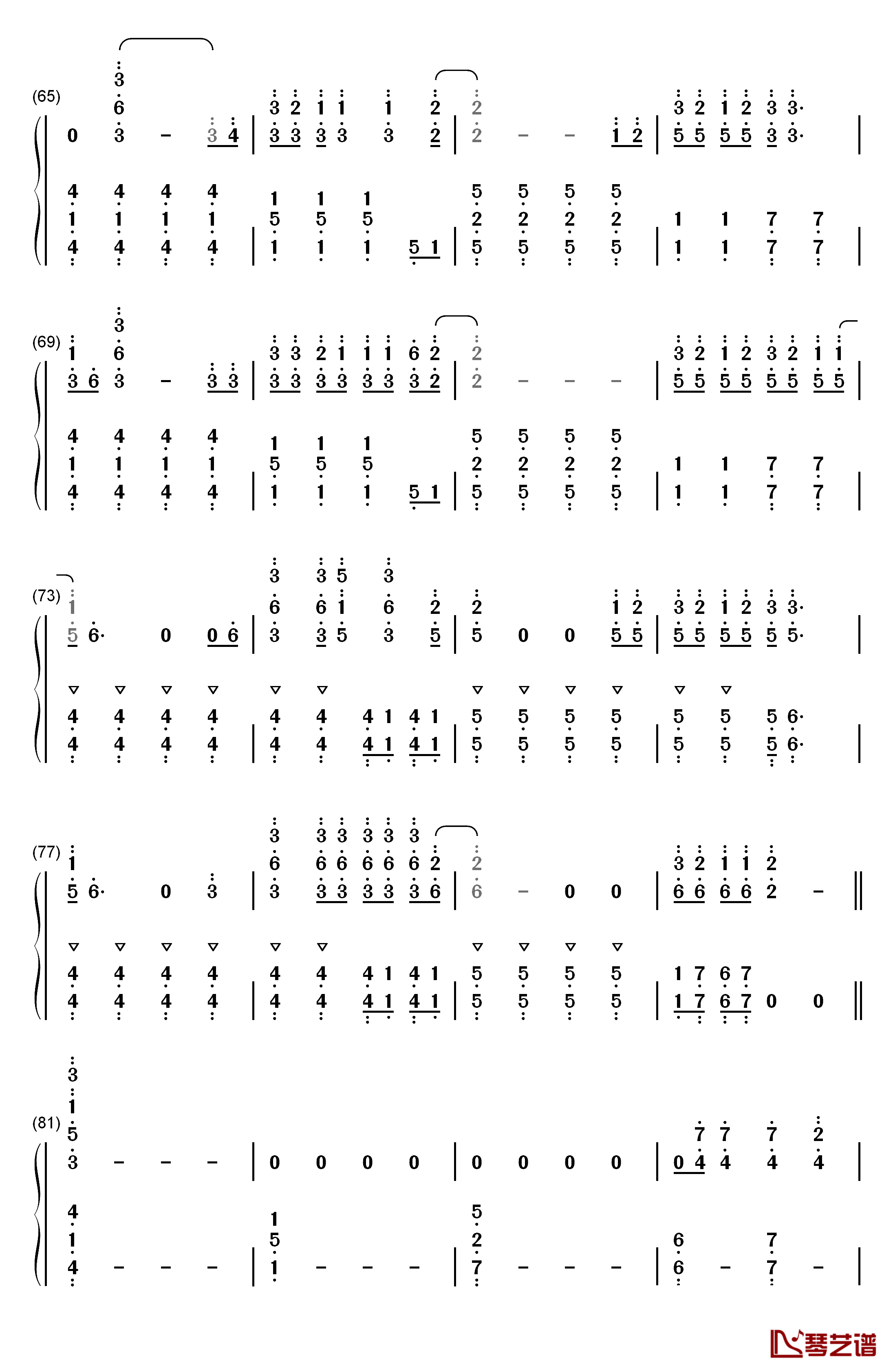 Misery Business钢琴简谱-数字双手-Paramore4