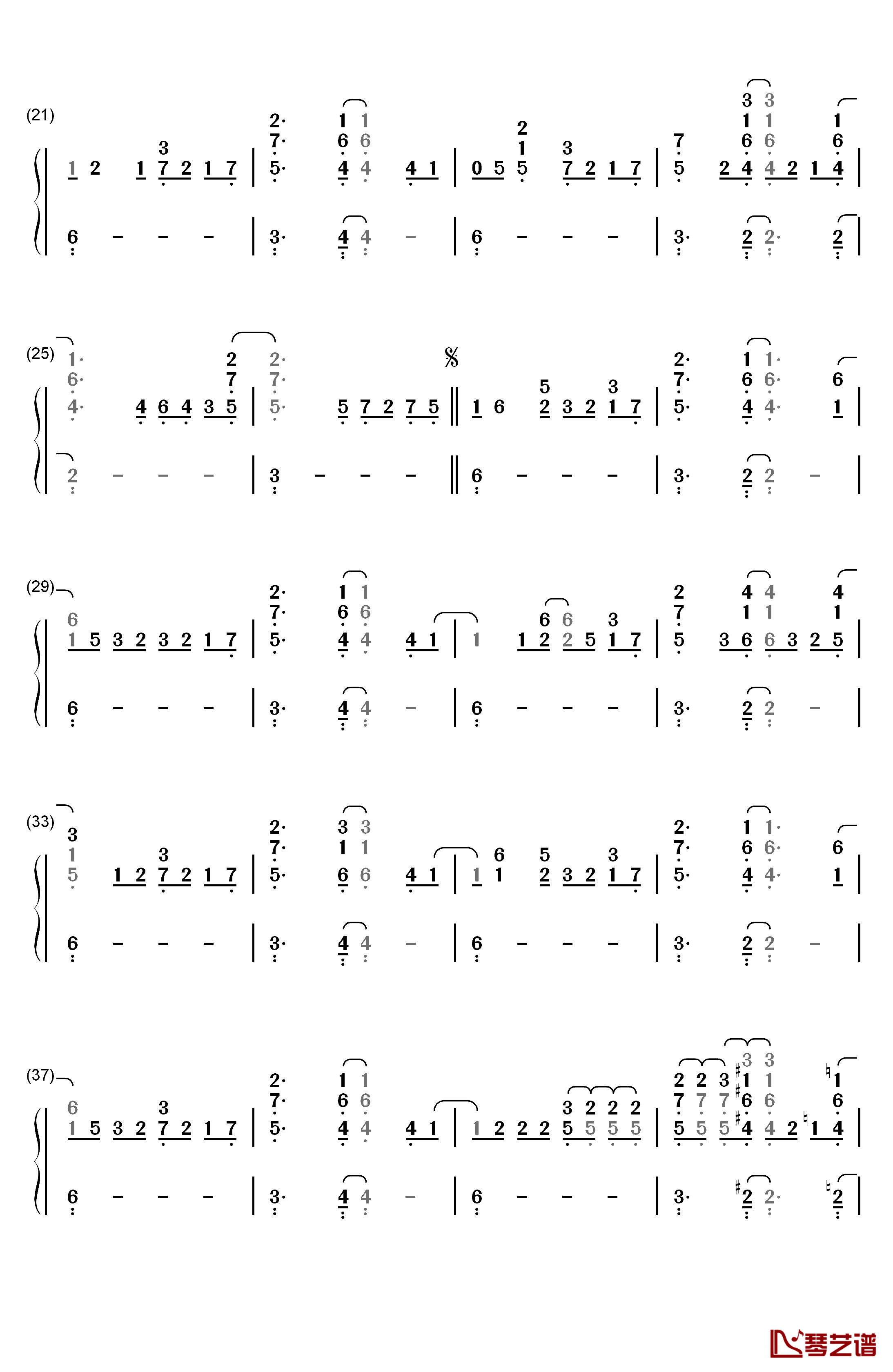 Diary钢琴简谱-数字双手-Alicia Keys2