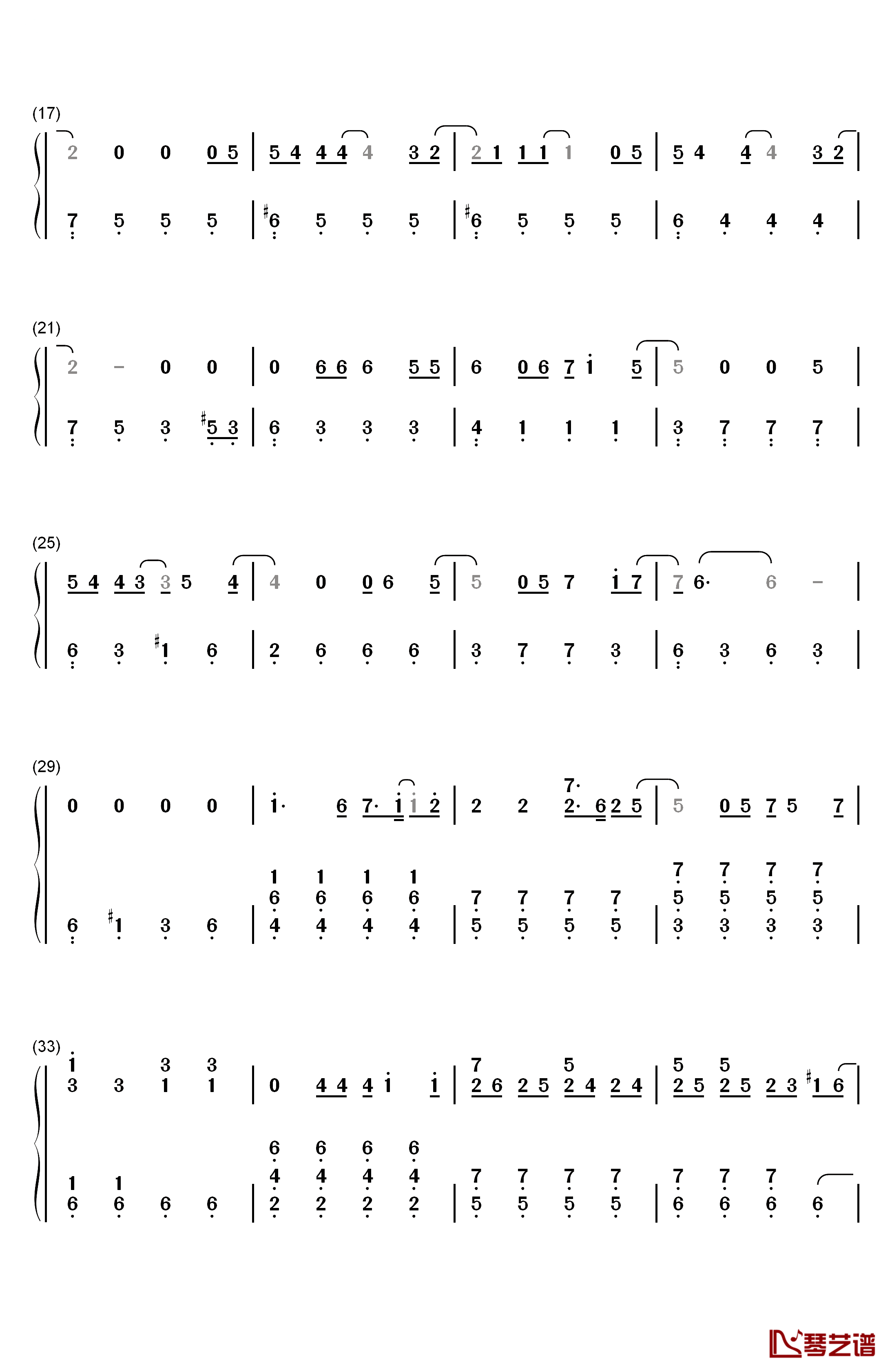 运命のルーレット廻して钢琴简谱-数字双手-ZARD2