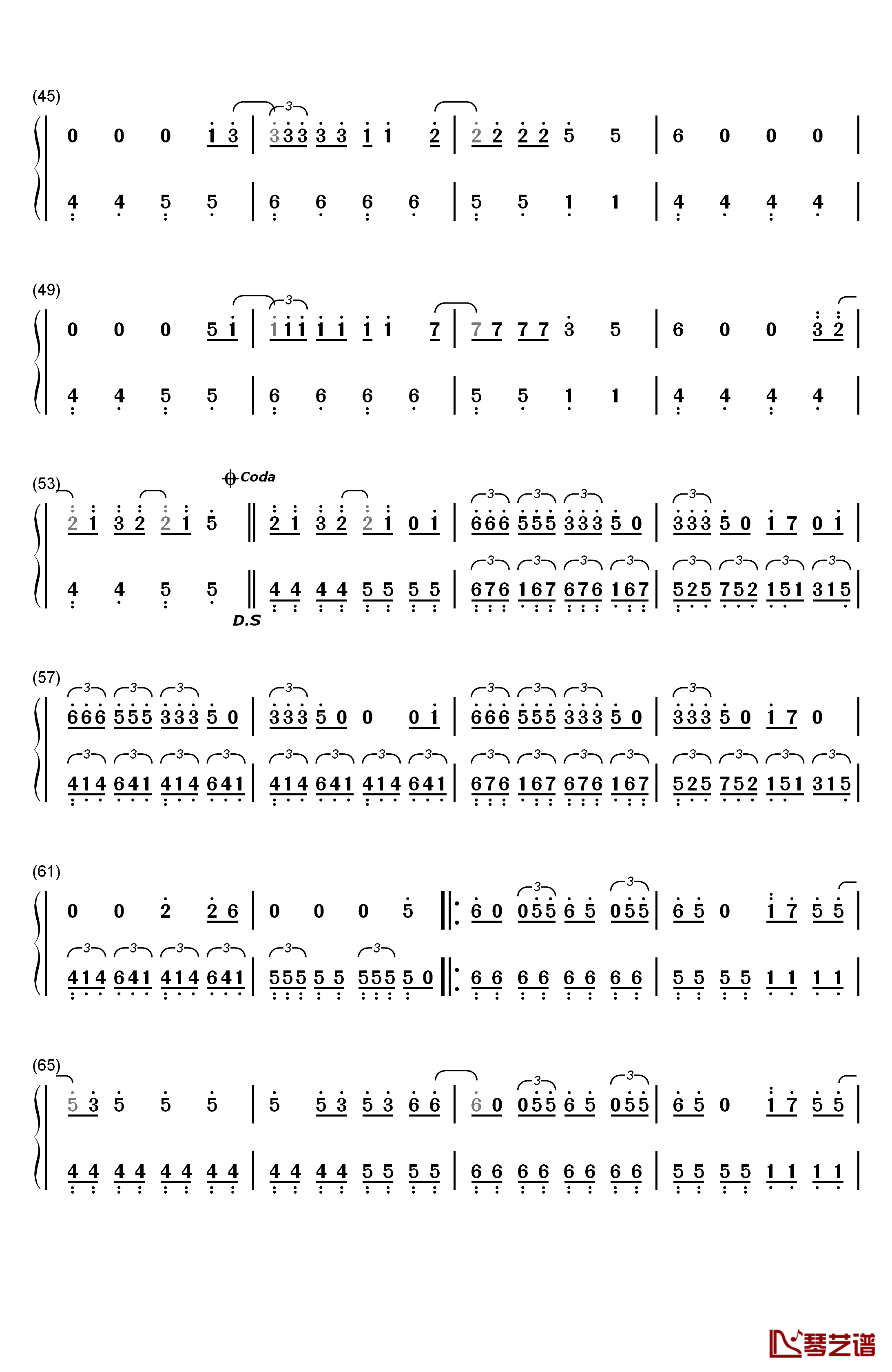 Youngblood钢琴简谱-数字双手-5 Seconds of Summer3