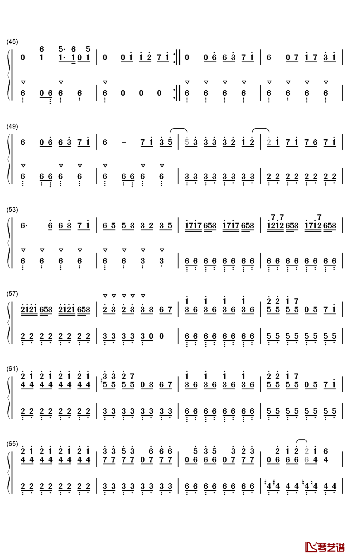伤心的人别听慢歌钢琴简谱-数字双手-五月天3
