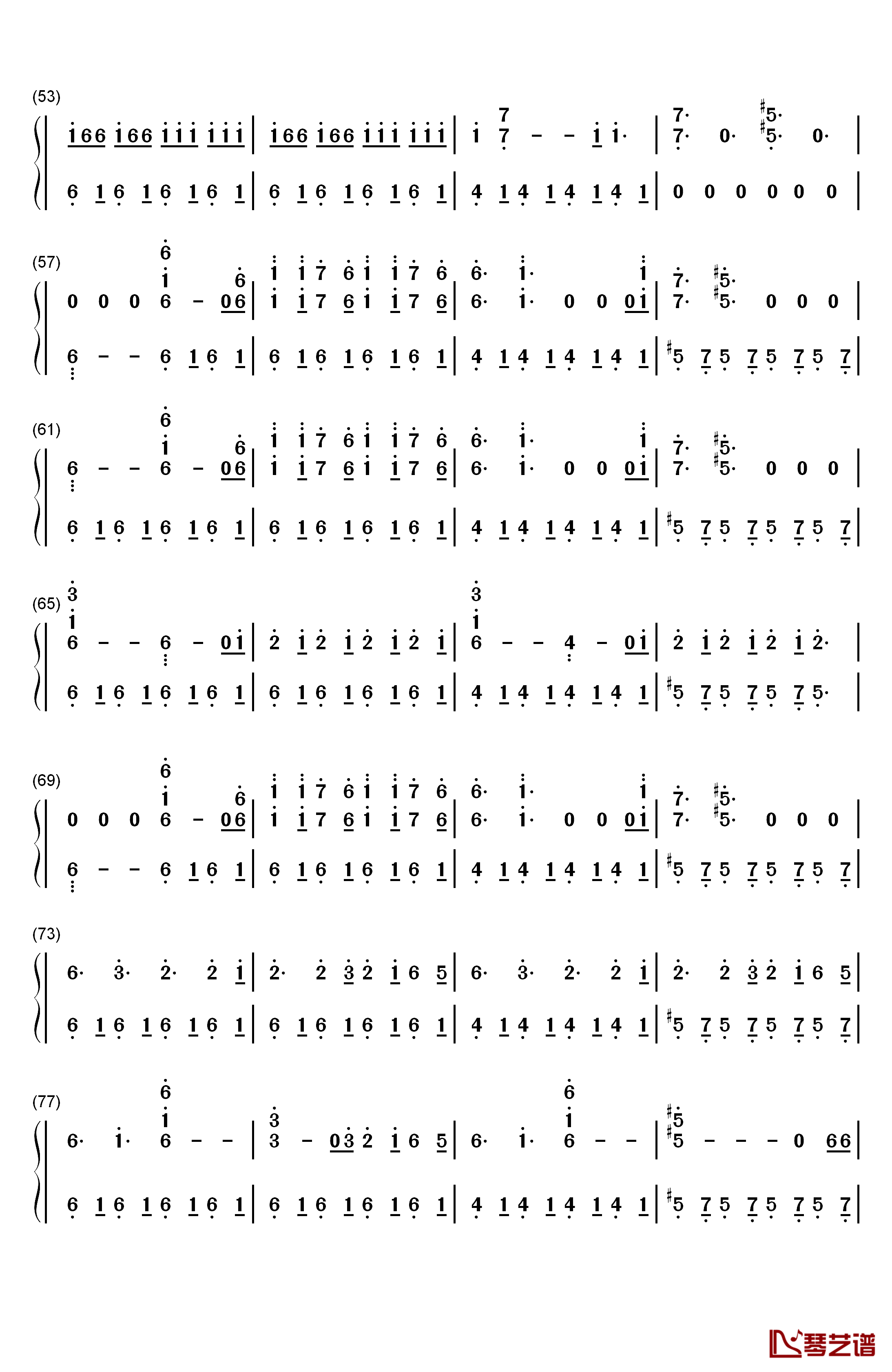 Believer钢琴简谱-数字双手-Imagine Dragons3