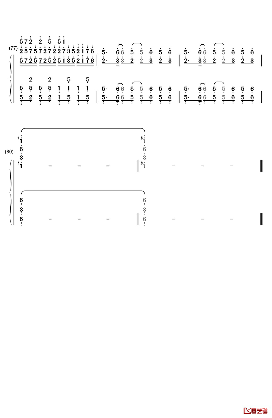 Red Zone钢琴简谱-数字双手-Tatsh & Naoki6