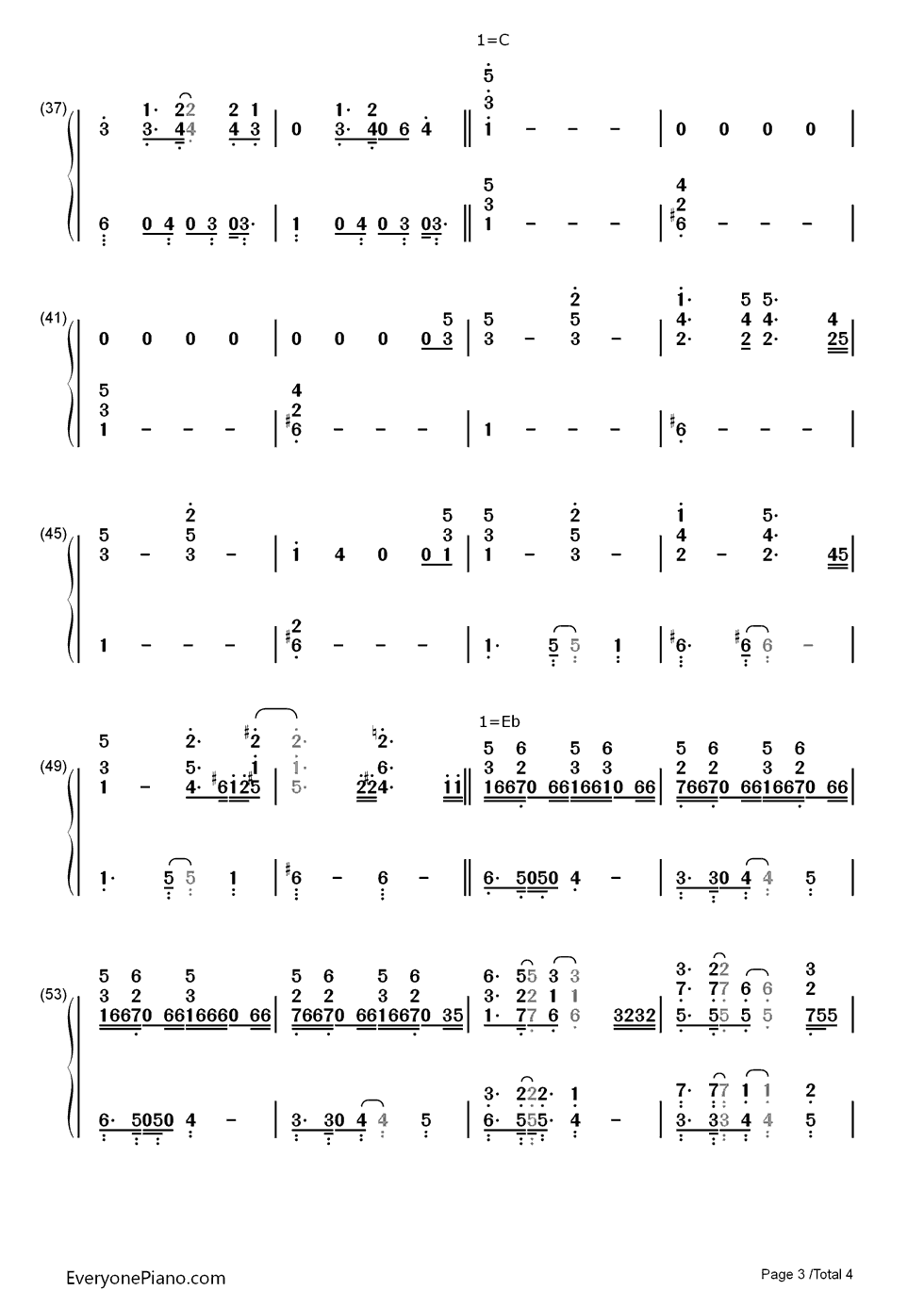 Hands on Me钢琴简谱-数字双手-Ariana Grande3
