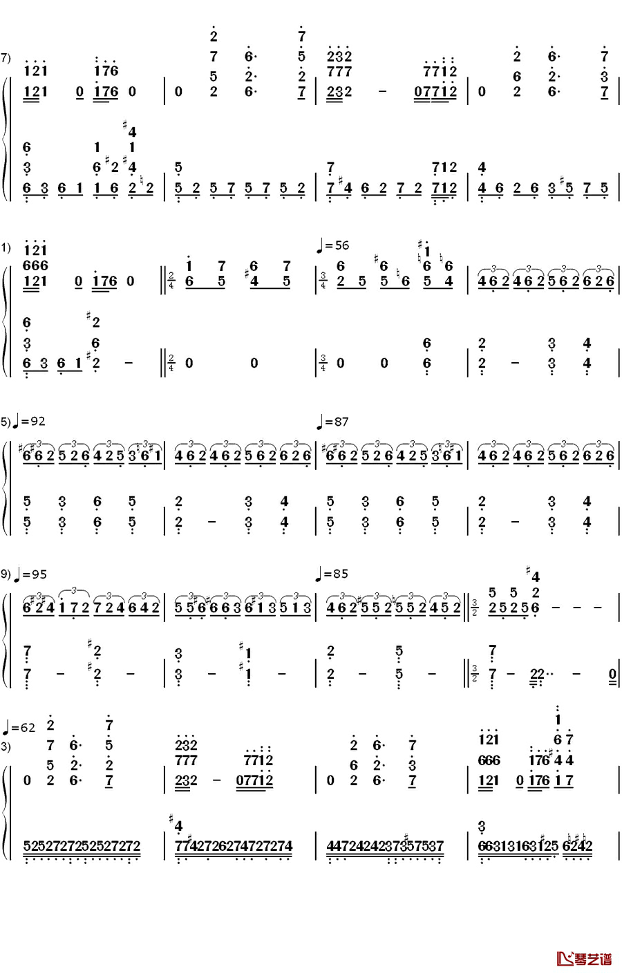 All by Myself钢琴简谱-数字双手-Celine Dion2