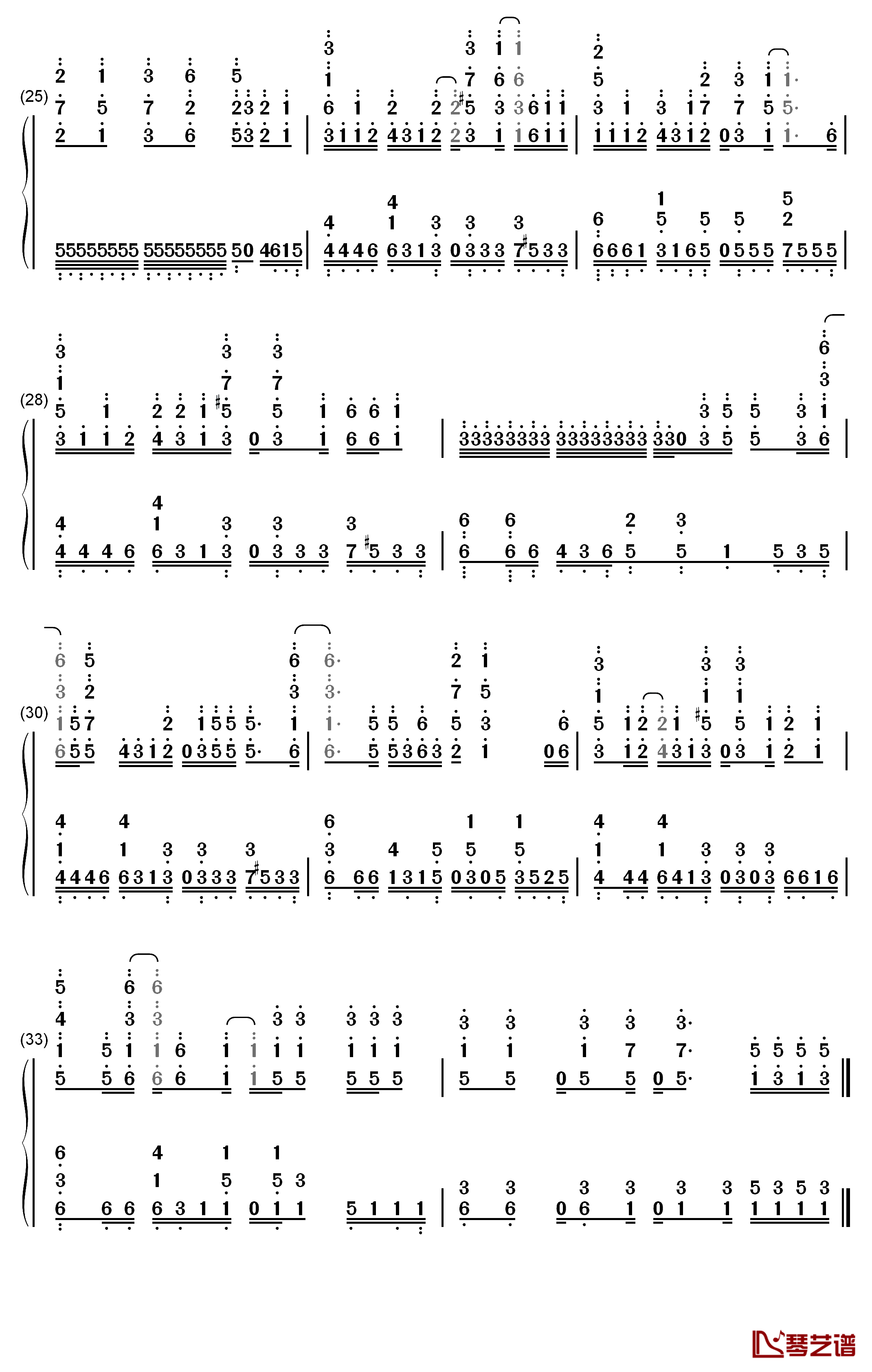 LIFE钢琴简谱-数字双手-Rude-α3