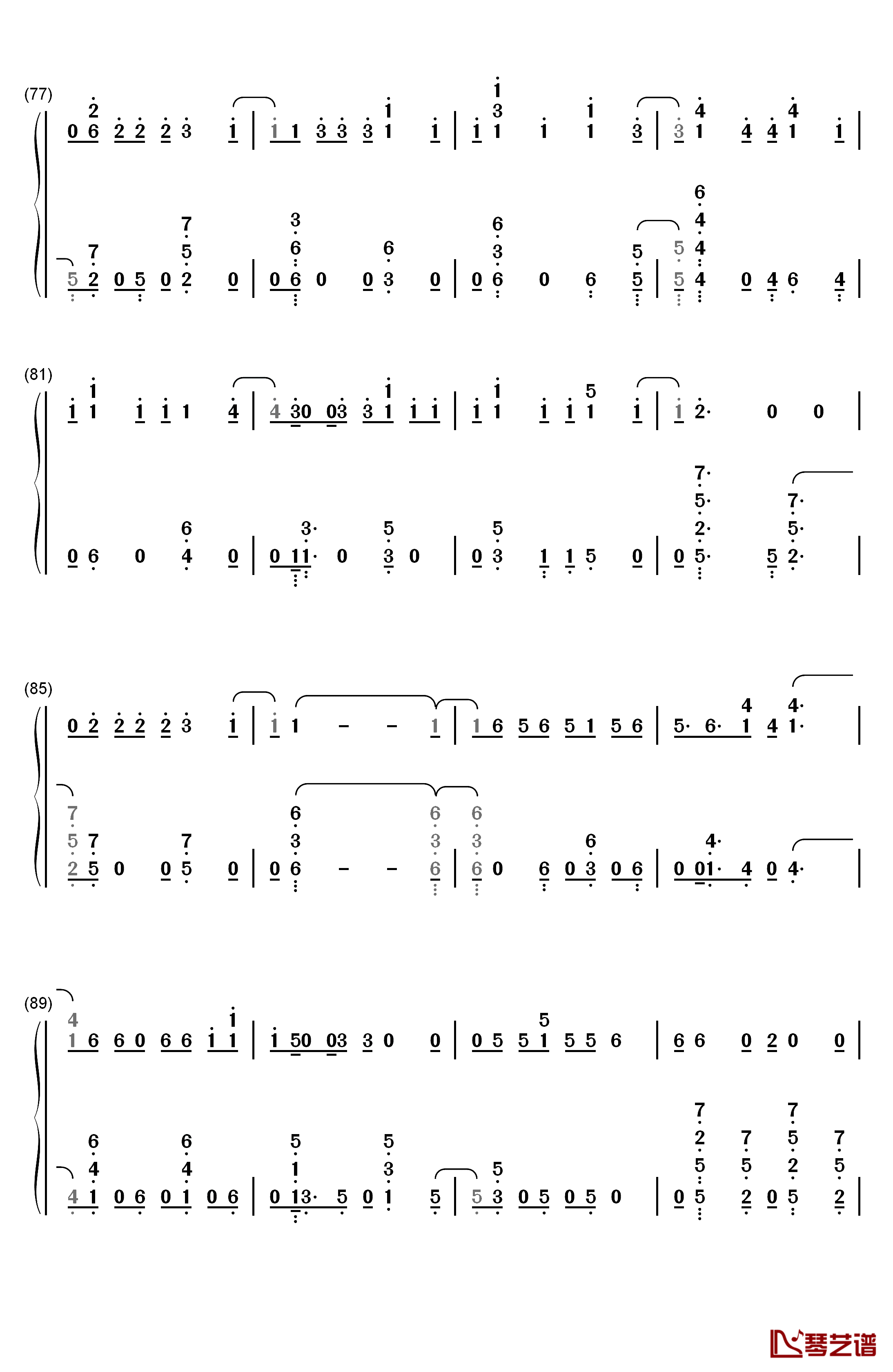 Échame La Culpa钢琴简谱-数字双手-Luis Fonsi Demi Lovato6