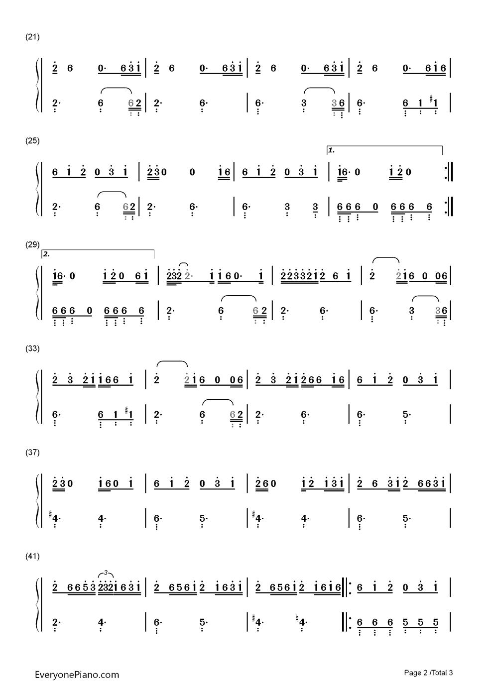 Earned It钢琴简谱-数字双手-The Weeknd2