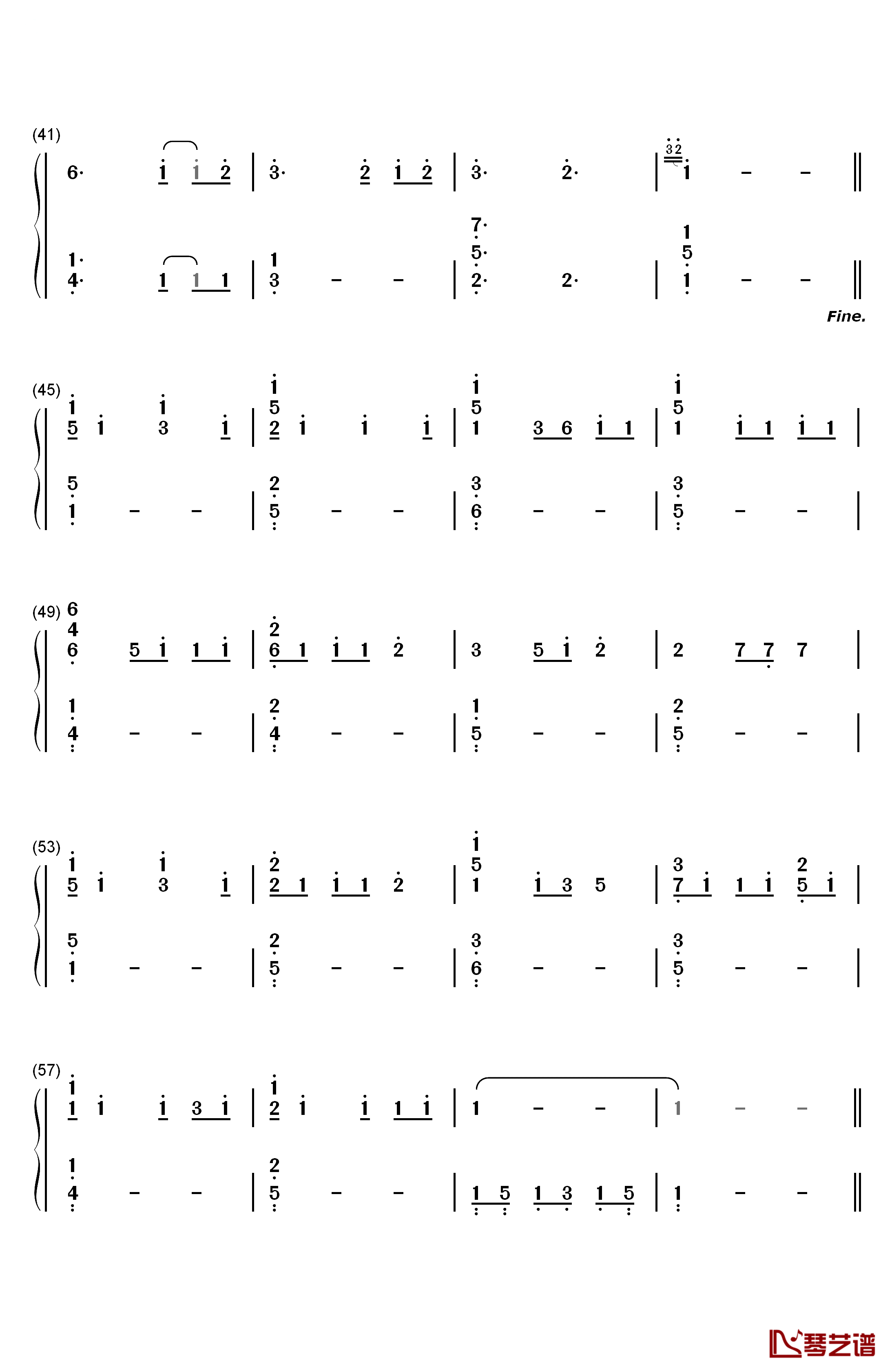 弥先村钢琴简谱-数字双手-光田康典3