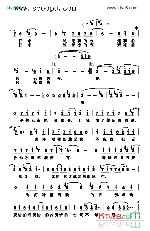 等待歌曲类简谱简谱-那英演唱1