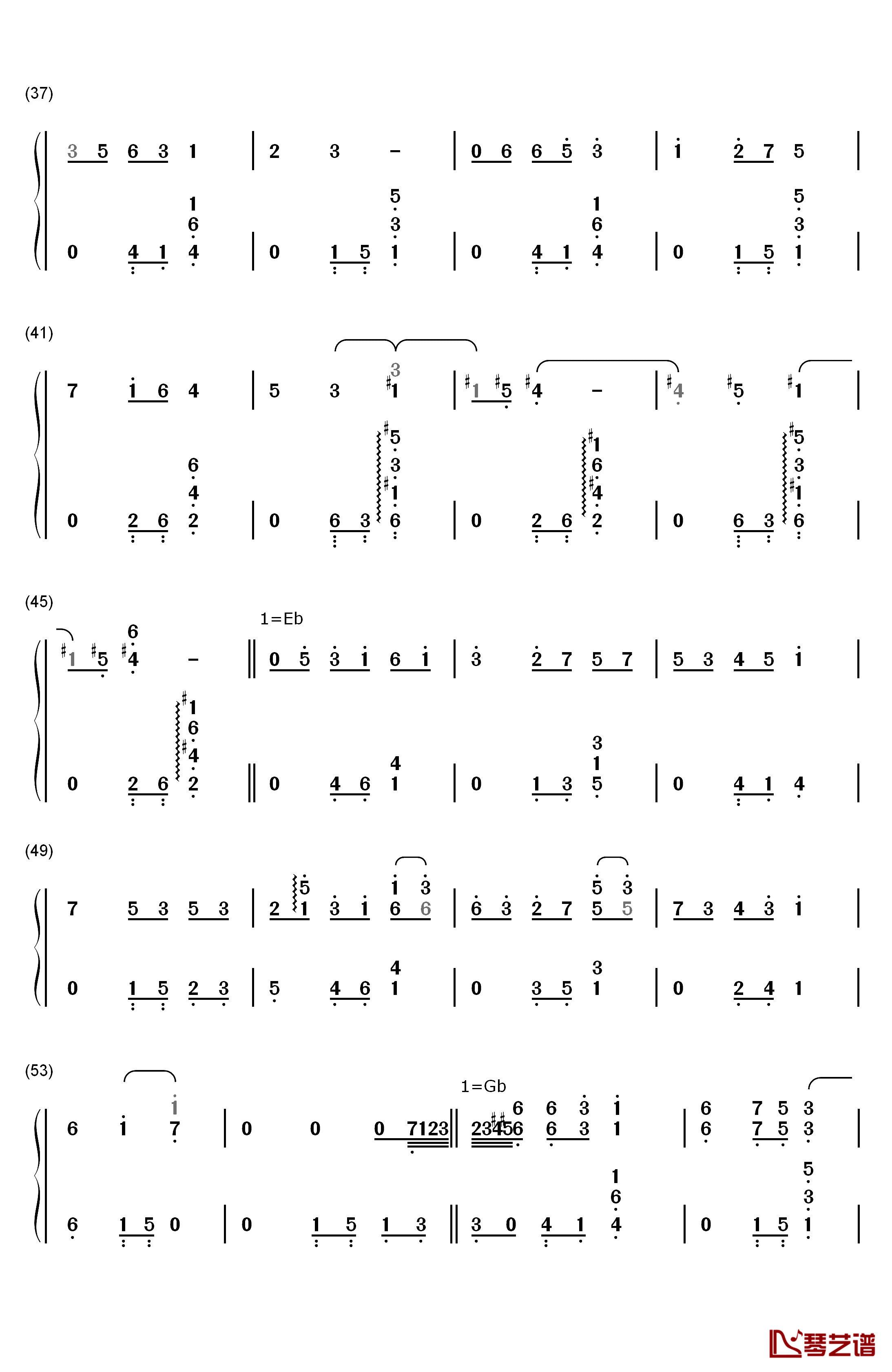 Papillon钢琴简谱-数字双手-神秘园（Secret Garden）3