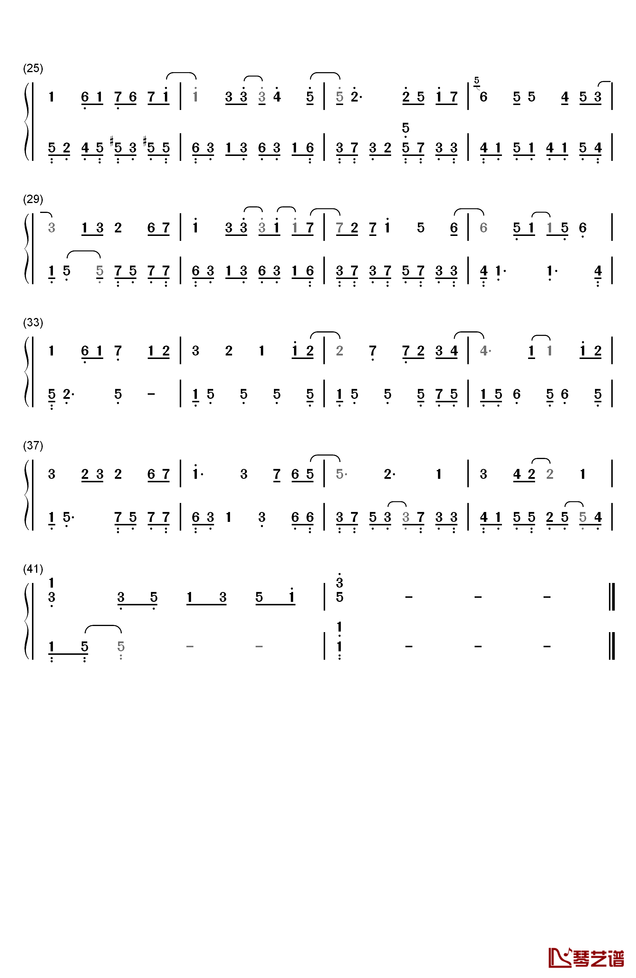 诺言...Our Same Word钢琴简谱-数字双手-李闰珉2