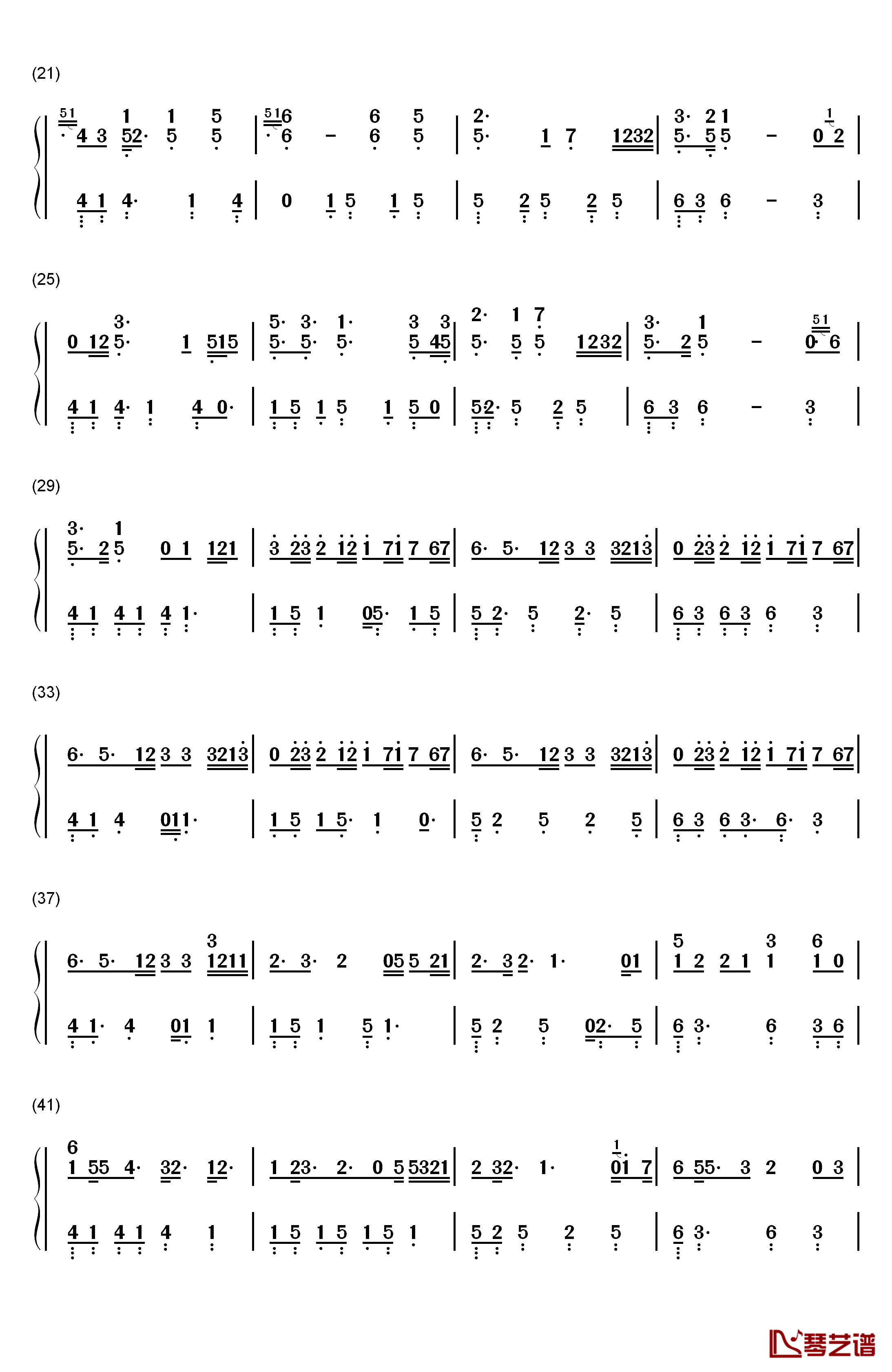 Company钢琴简谱-数字双手-Justin Bieber2