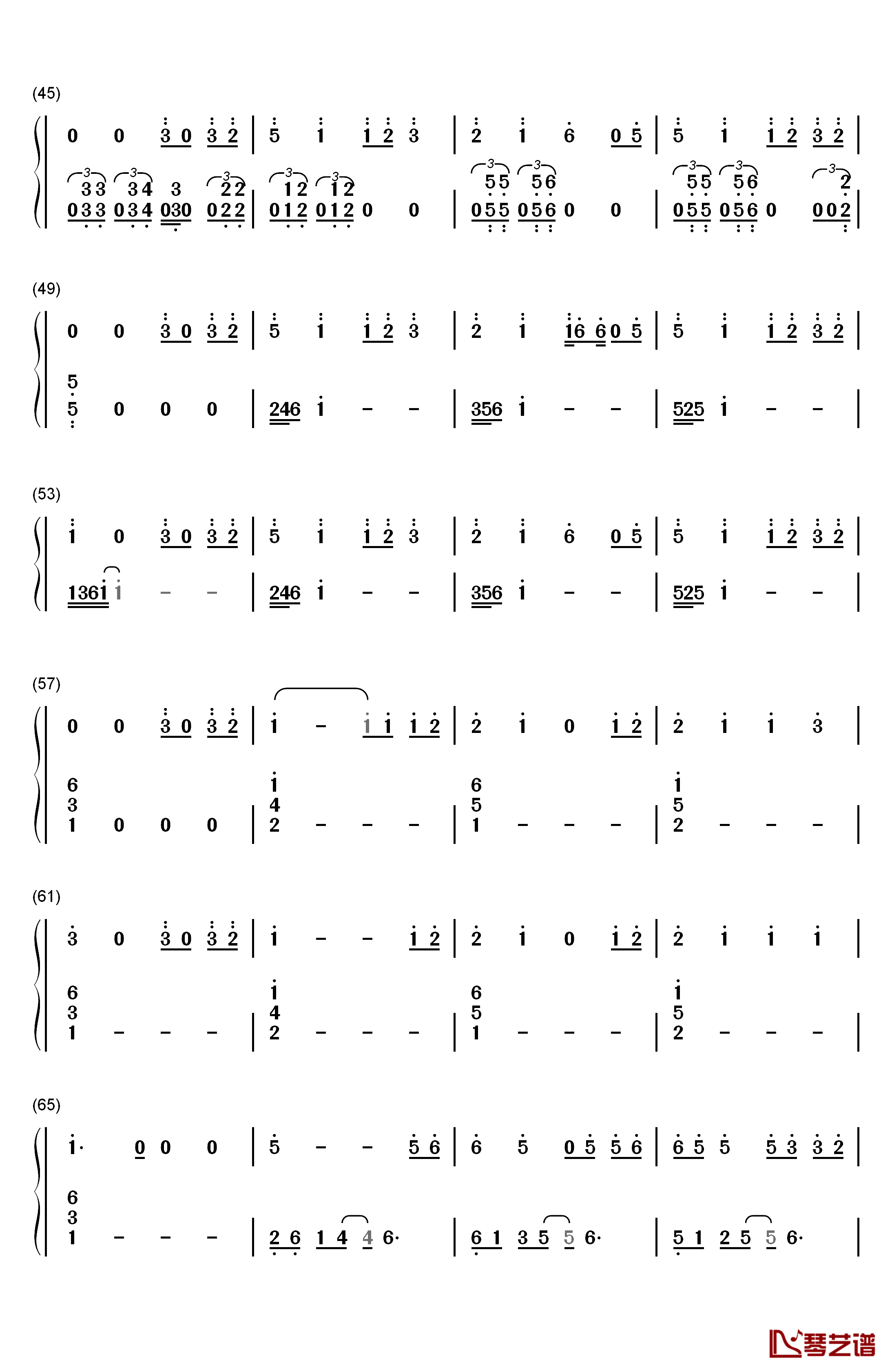 Latch钢琴简谱-数字双手-Disclosure Sam Smith3