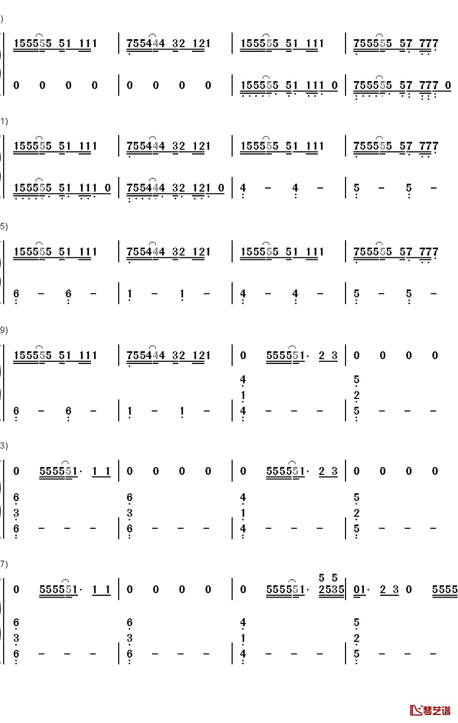 Forever钢琴简谱-数字双手-Haim5