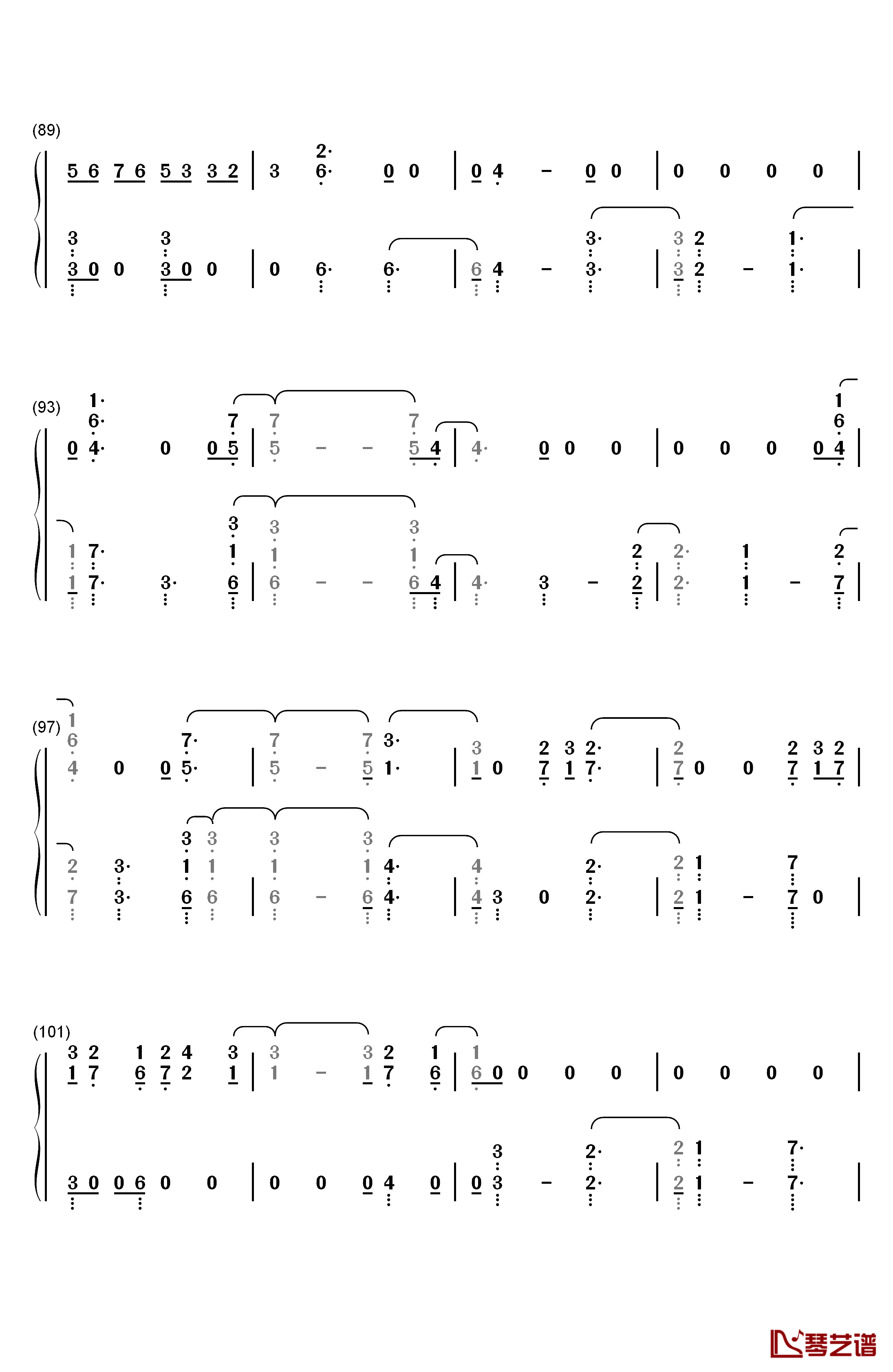 Cash Out钢琴简谱-数字双手-Calvin Harris6