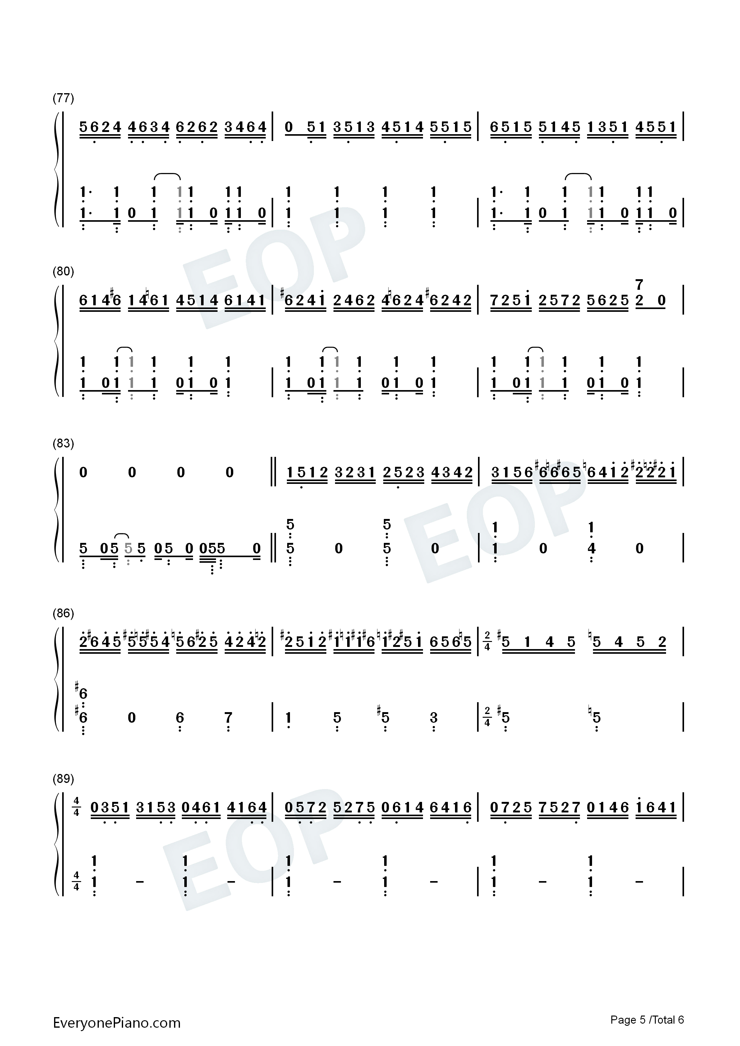 回到金字塔钢琴简谱-Paul Mauriat演唱5