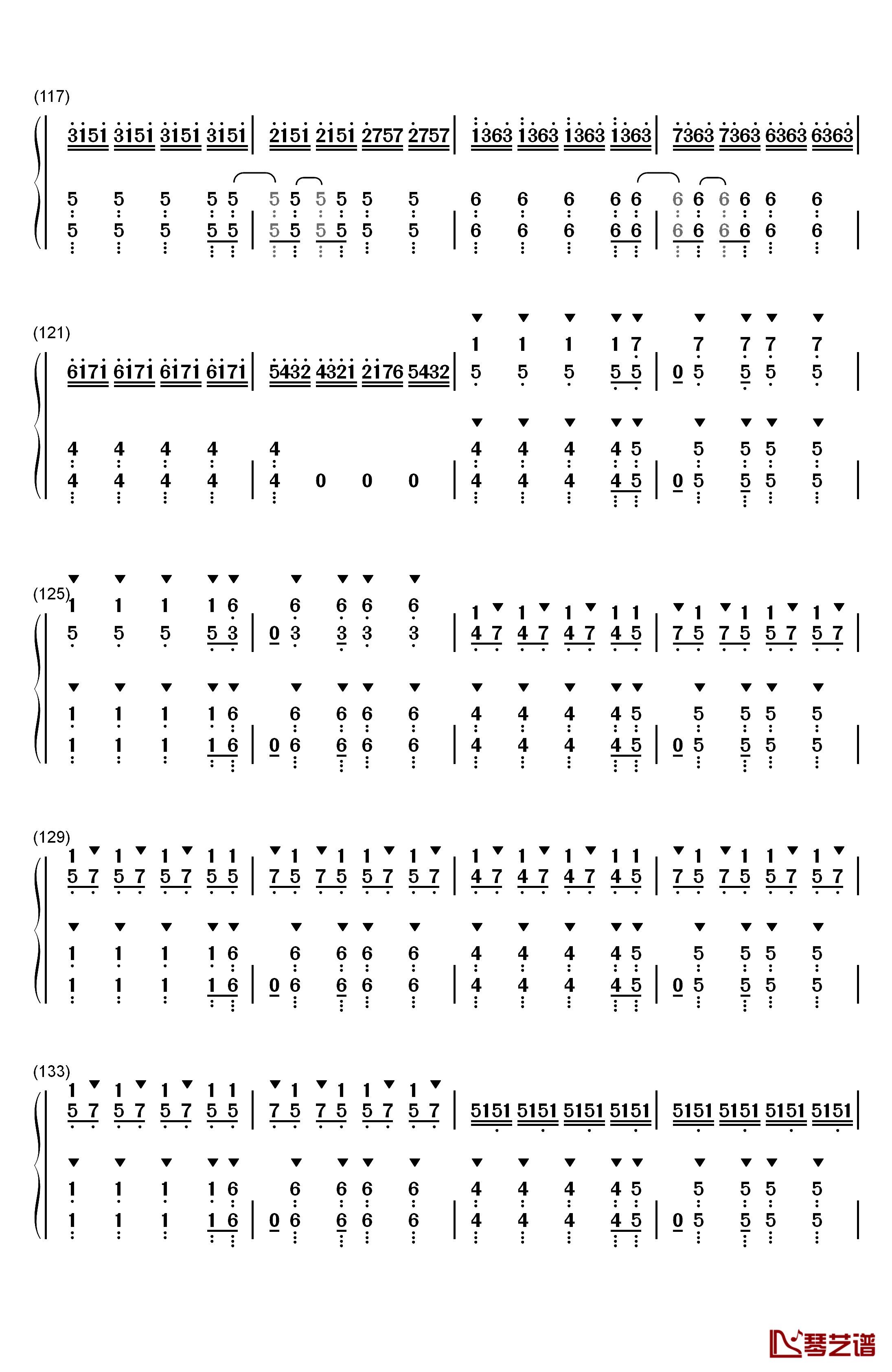 Love Story Meets Viva La Vida钢琴简谱-数字双手-The Piano Guys6