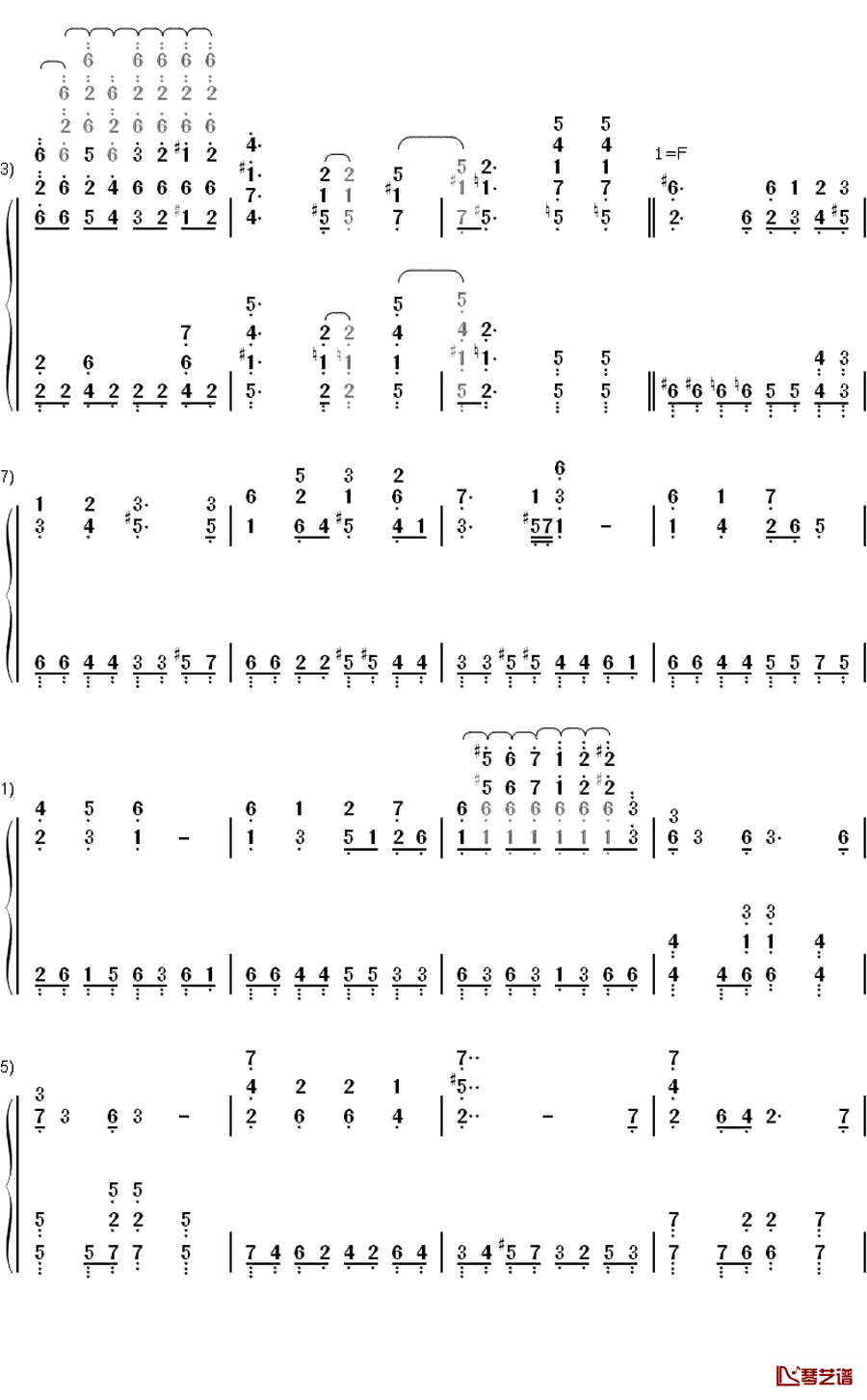 私の薔薇を喰みなさい钢琴简谱-数字双手-ALI PROJECT2