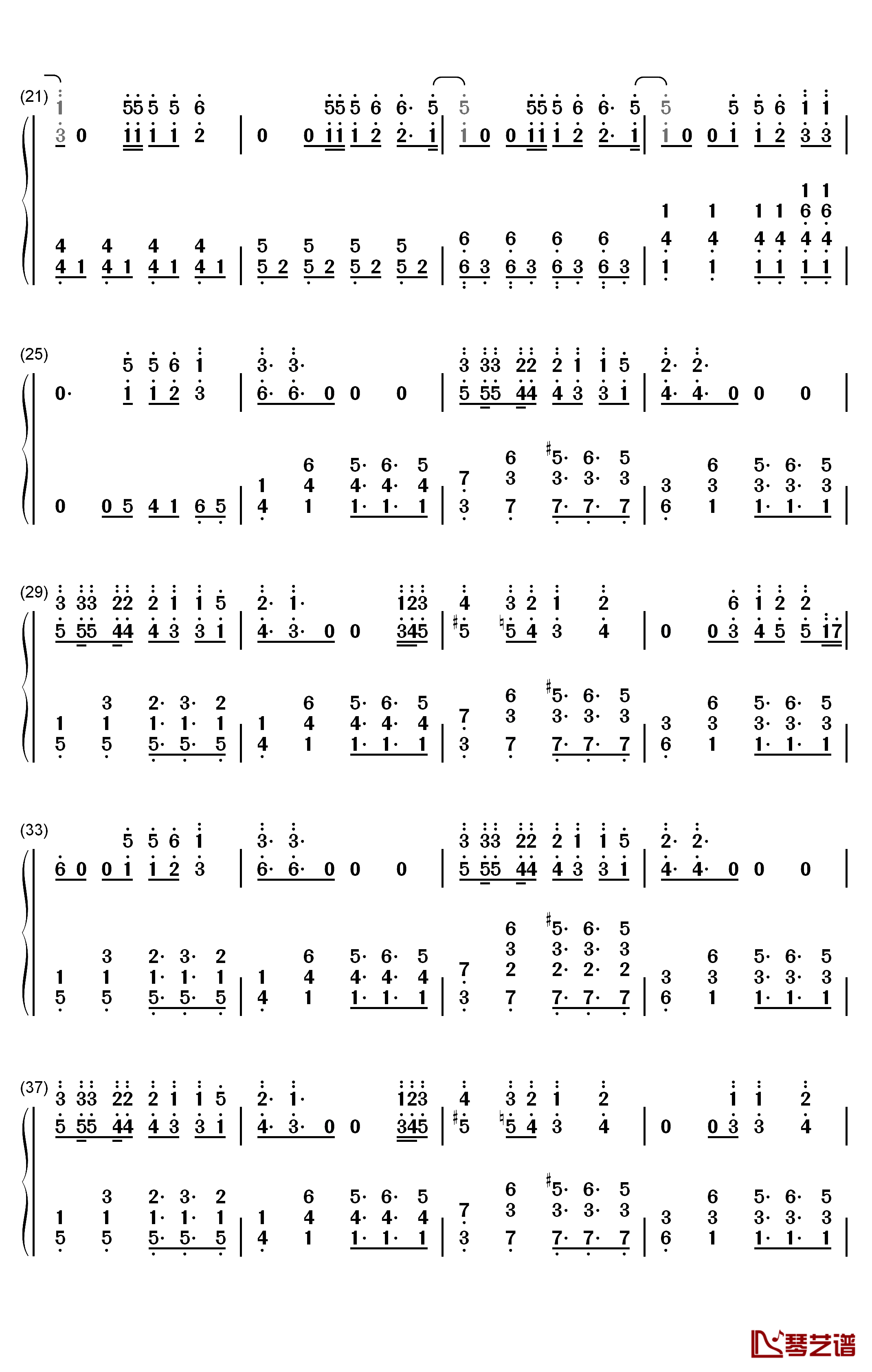 Feel Special钢琴简谱-数字双手-TWICE2