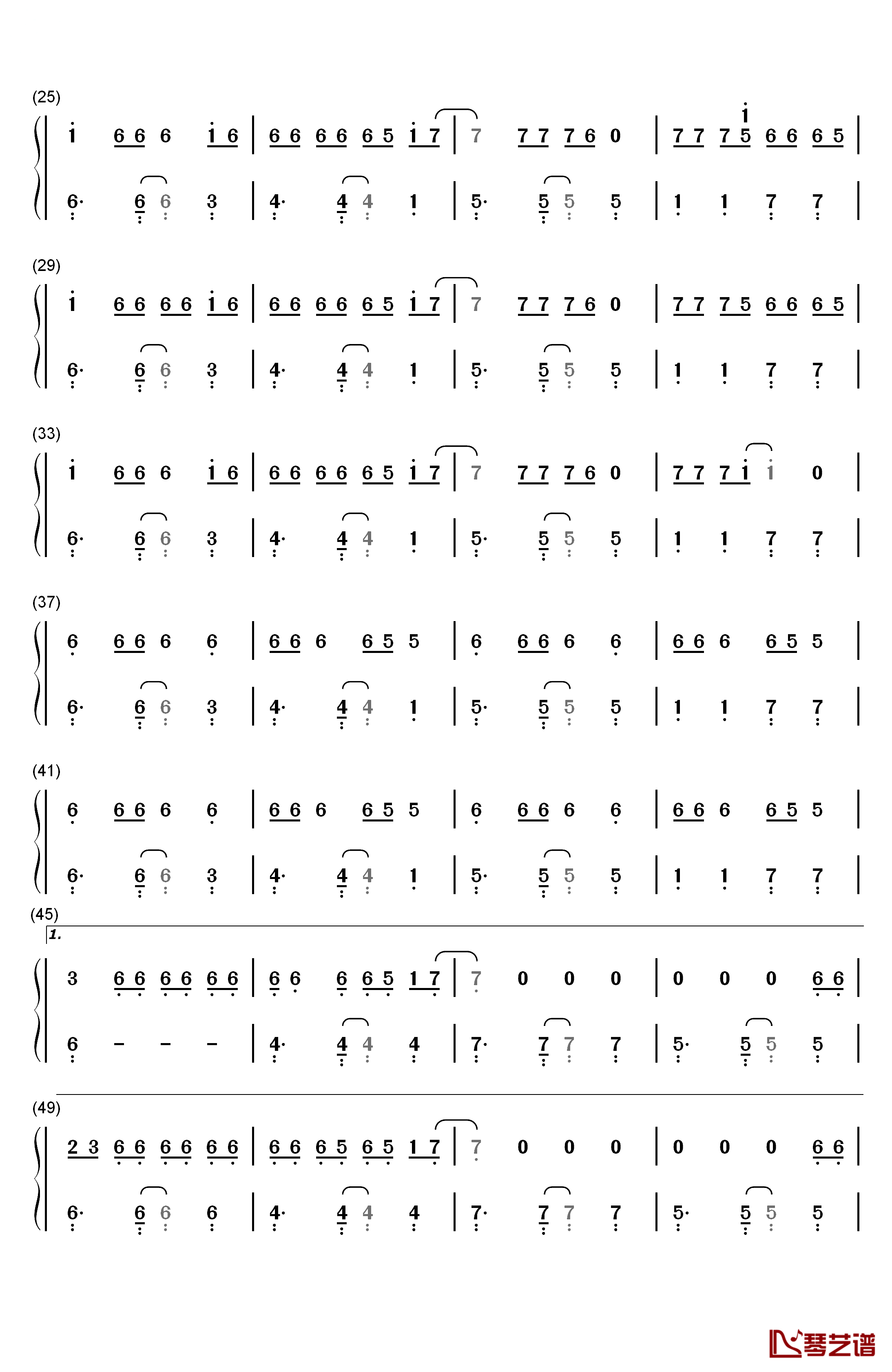 Move Your Body钢琴简谱-数字双手-Sia2