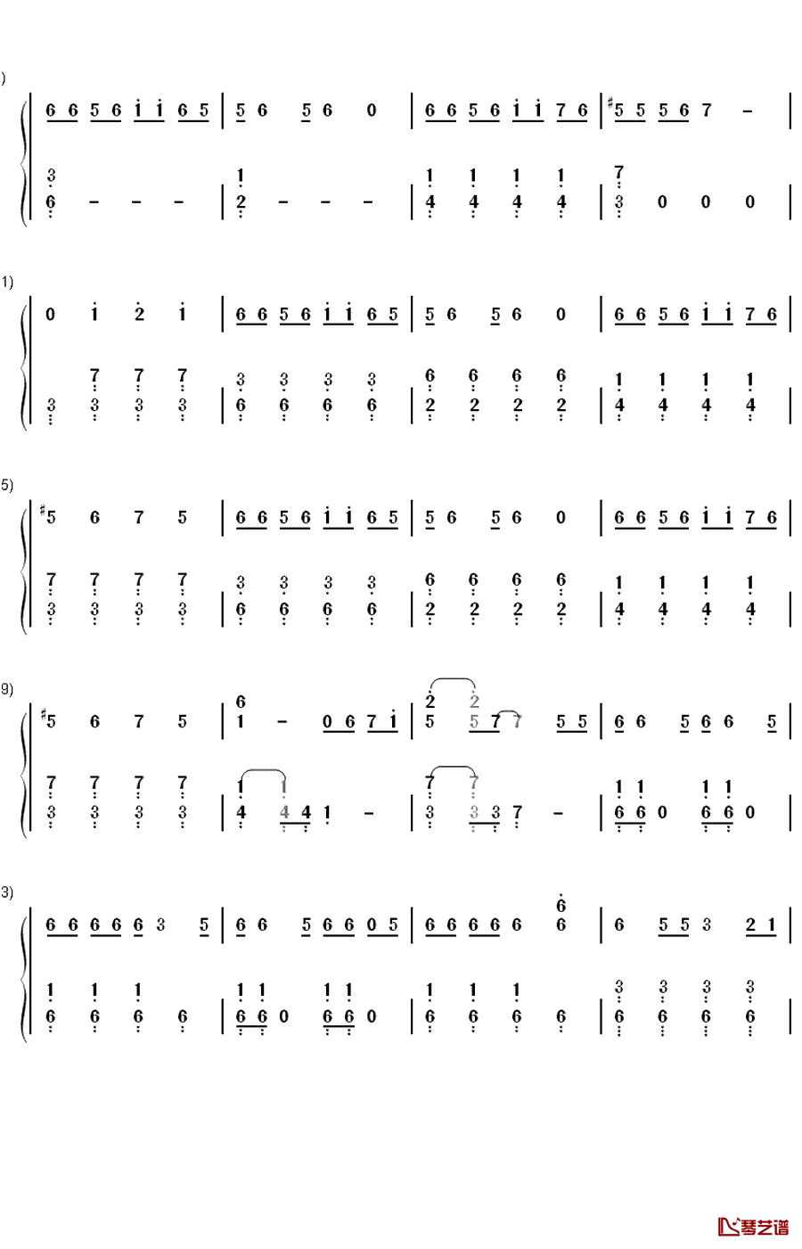 キング オブ 男!钢琴简谱-数字双手-関ジャニ∞6