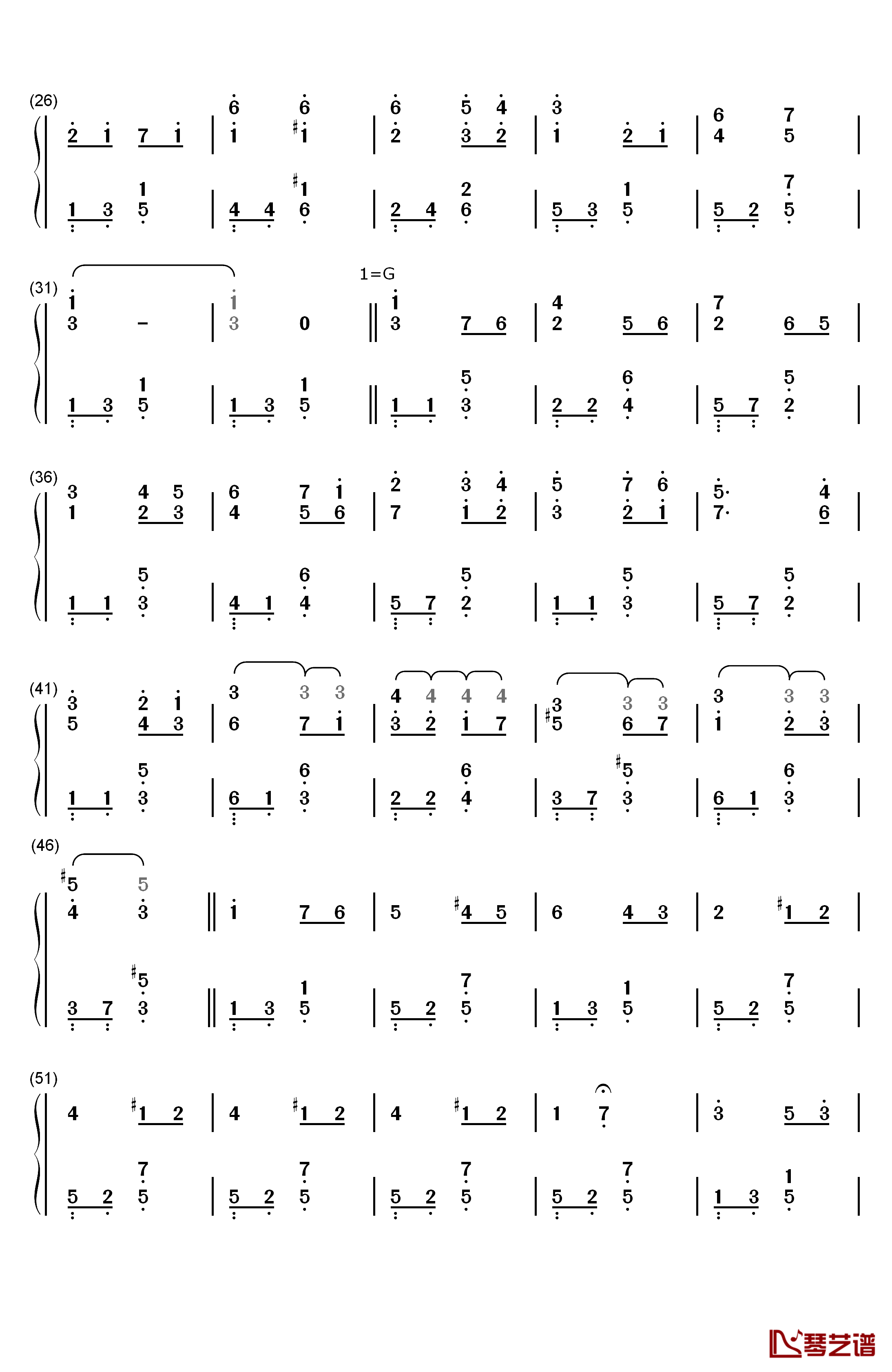 爱的礼赞钢琴简谱-数字双手-爱德华•埃尔加2