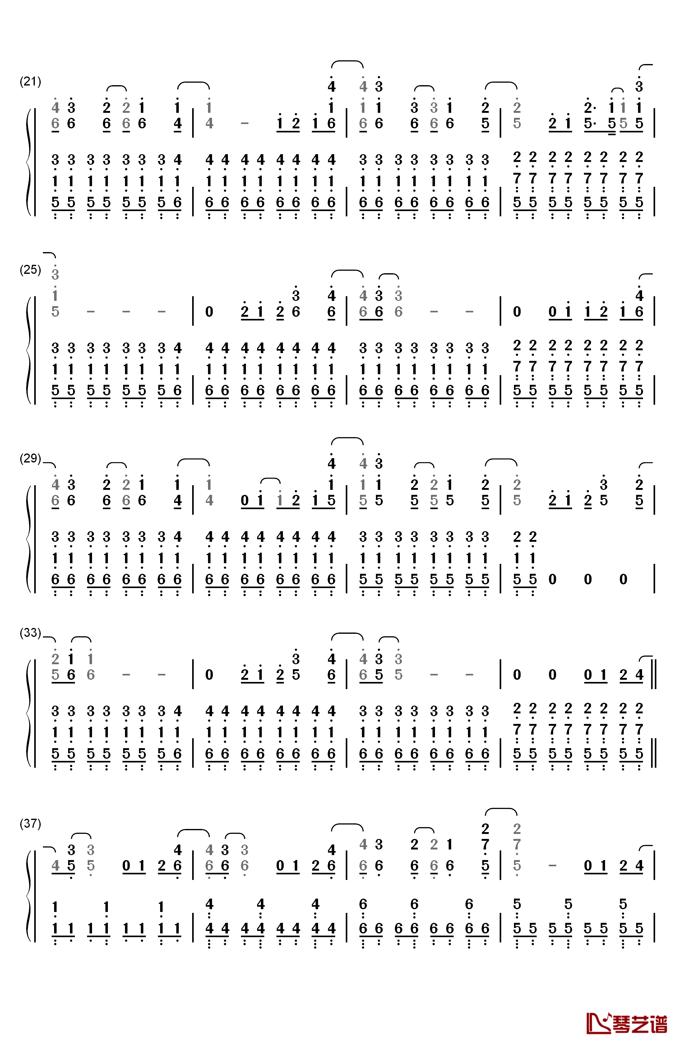 Skyscraper钢琴简谱-数字双手-Demi Lovato2