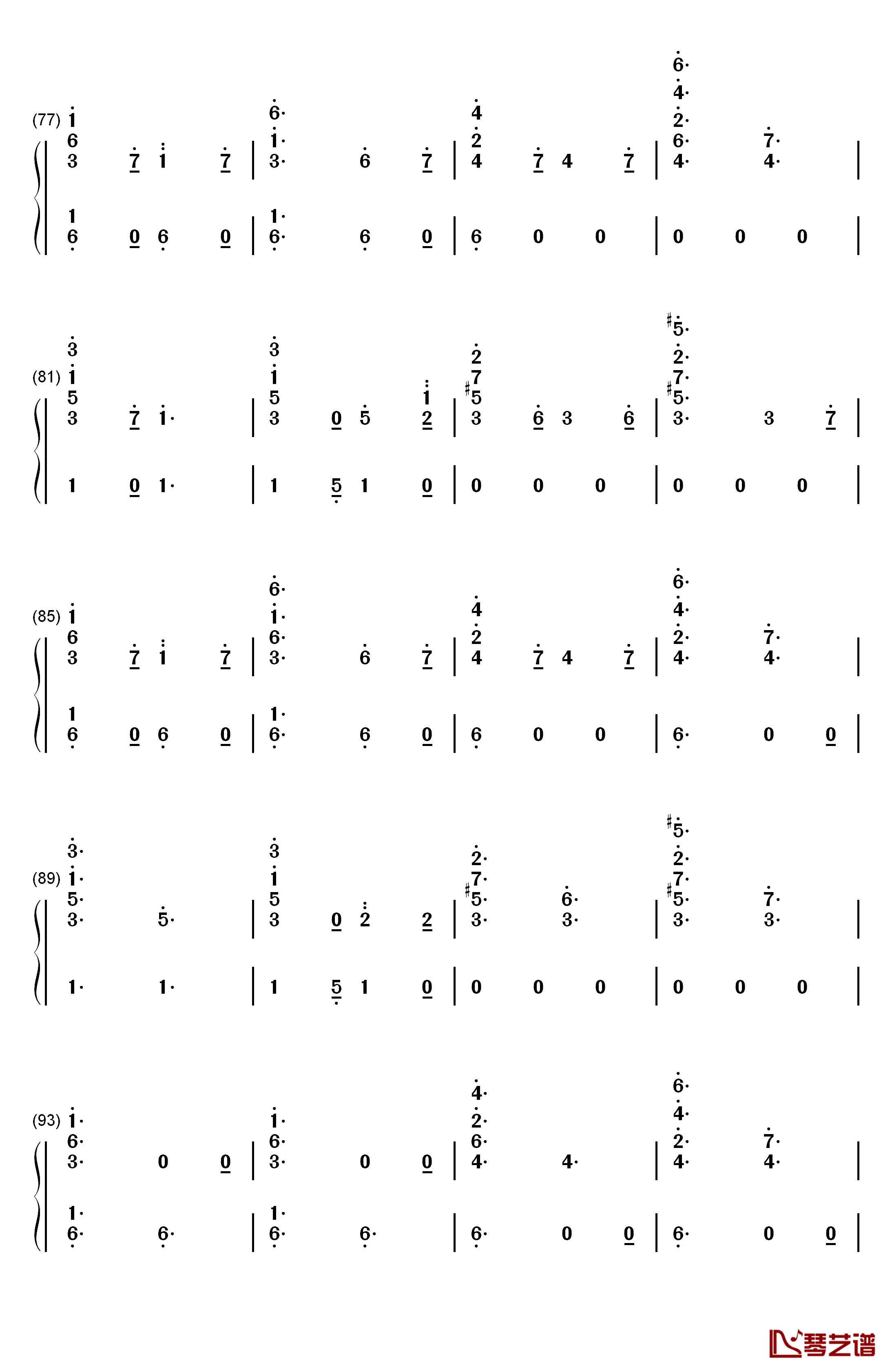 Candy Cane Lane钢琴简谱-数字双手-Sia5
