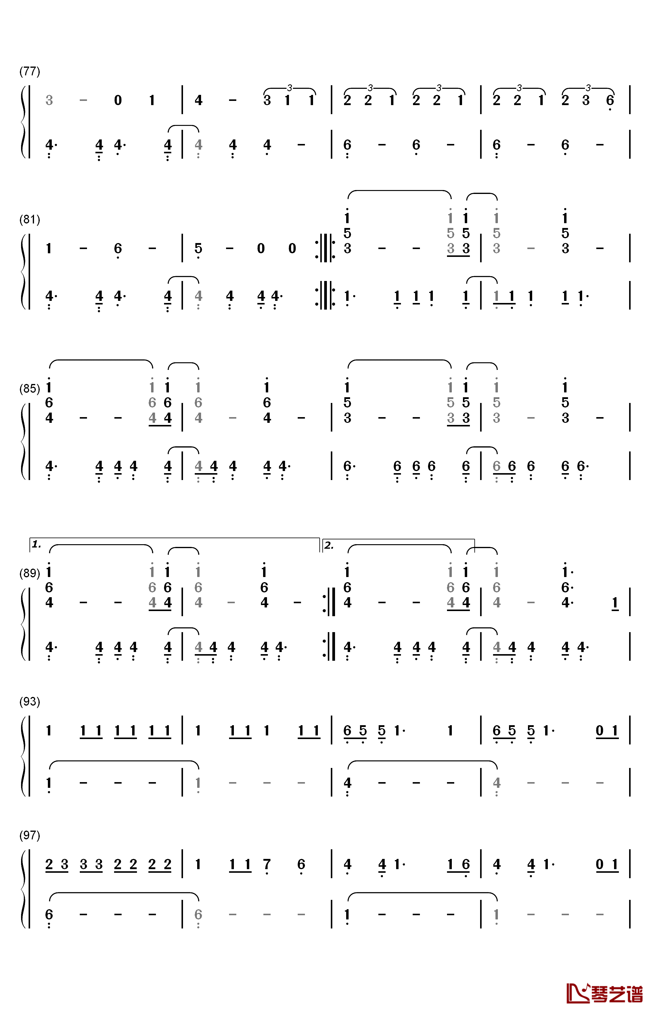 Hard Feelings Loveless钢琴简谱-数字双手-Lorde4