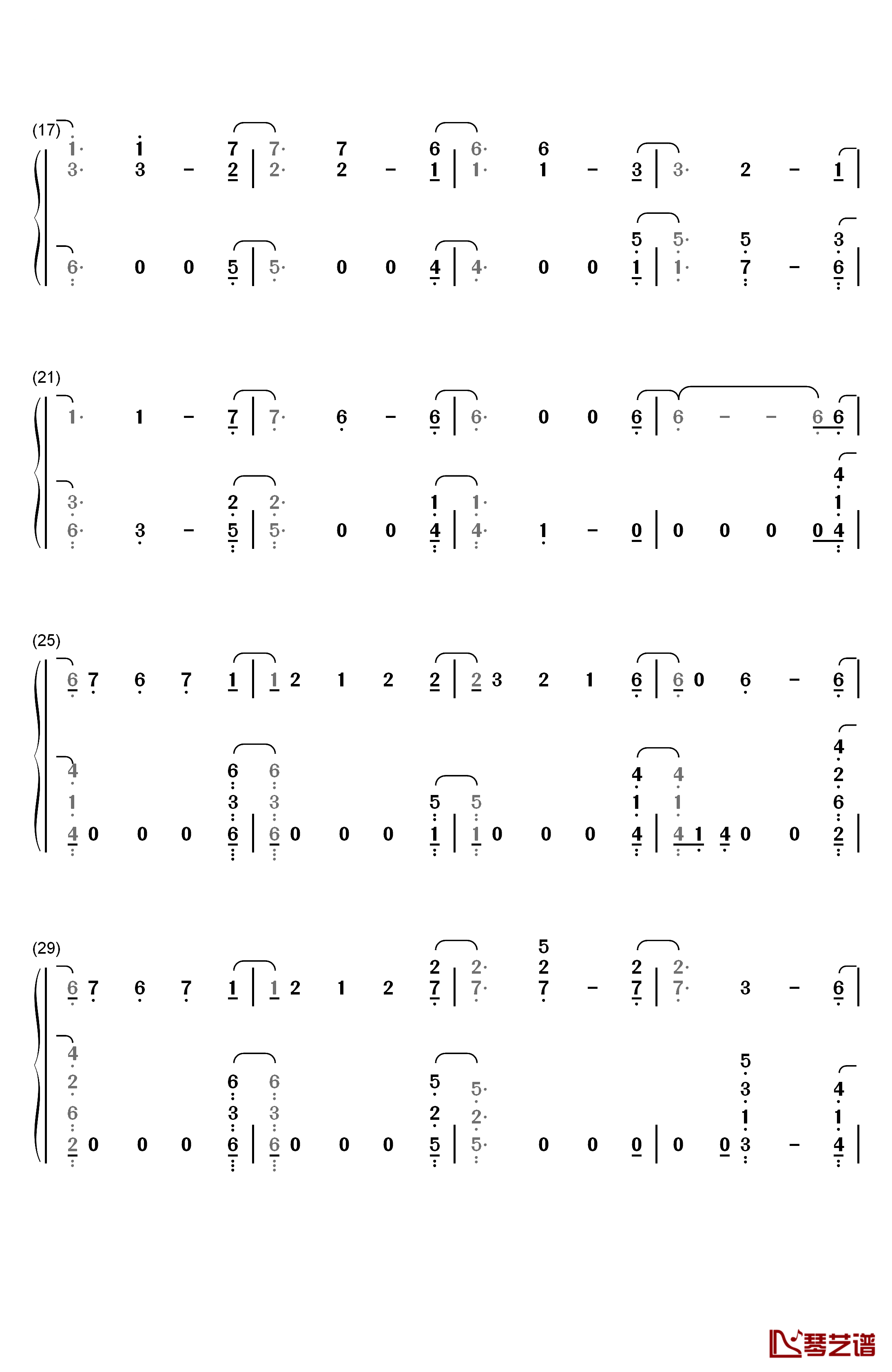 Ashes钢琴简谱-数字双手-Céline Dion2
