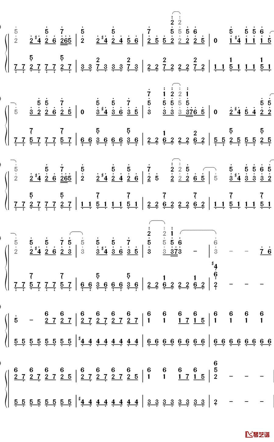掉了钢琴简谱-数字双手-张惠妹3